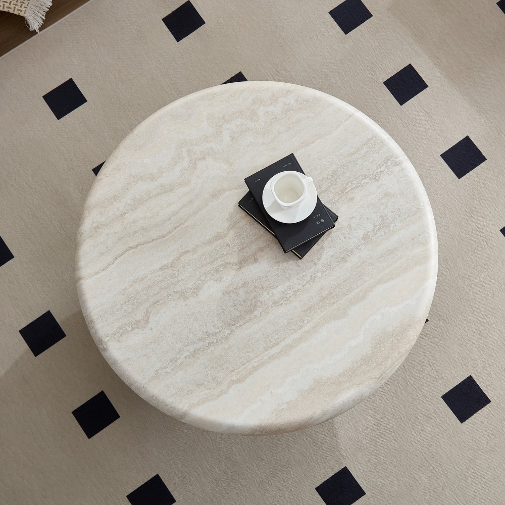 Modern Round Coffee Table, Perfect for Living Room Decor,Assembly Required