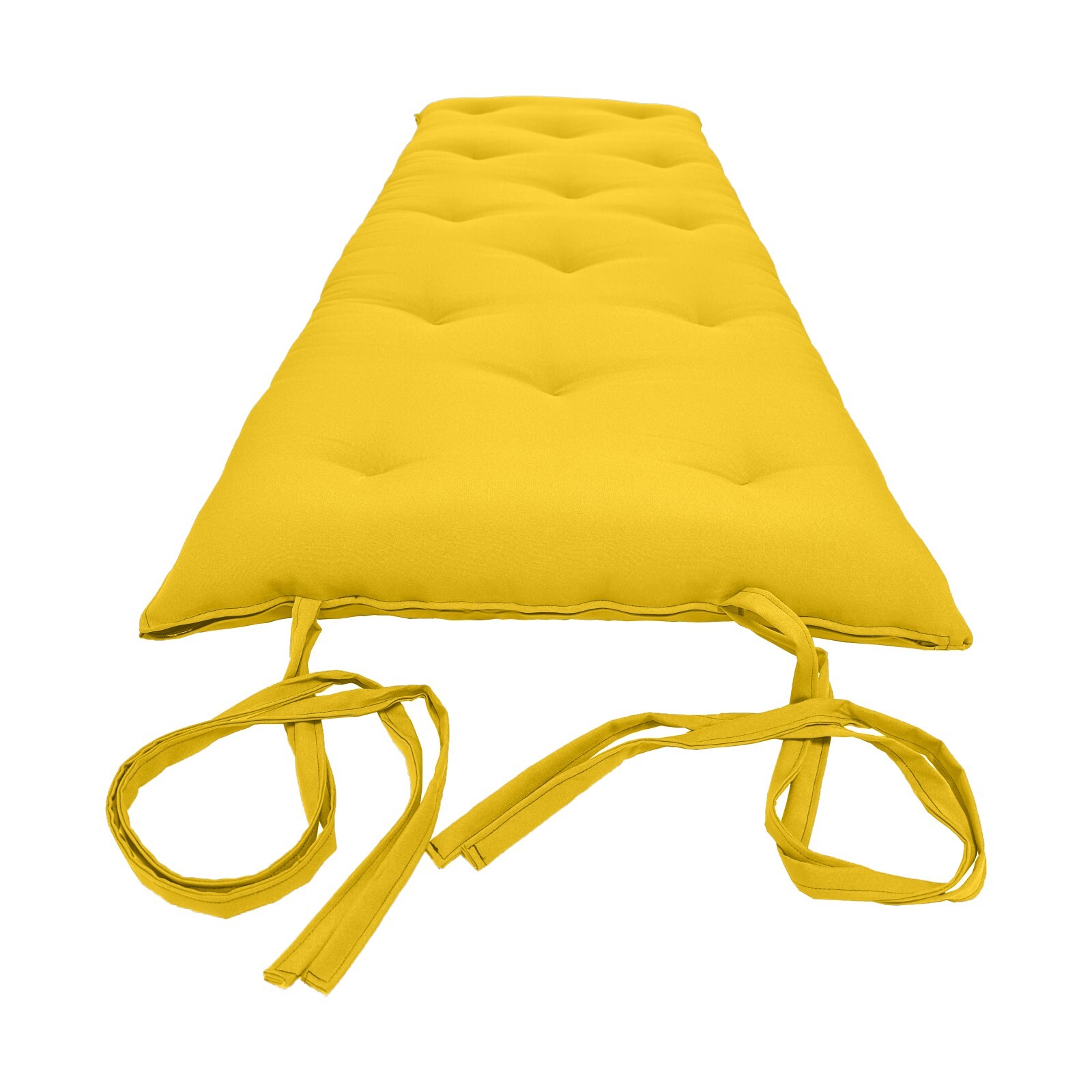Twin Floor Rolling Futon Mattresses, Cotton Shikifuton Mats 3x39x80 Yellow