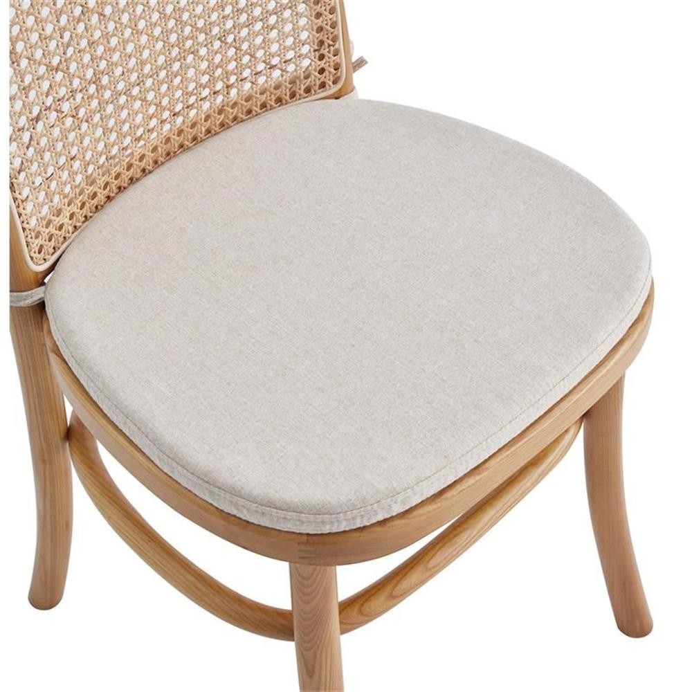 Manhattan Comfort Paragon 19.29″ Wood Dining Chair w/ Cushion in Natural (2 Pc)