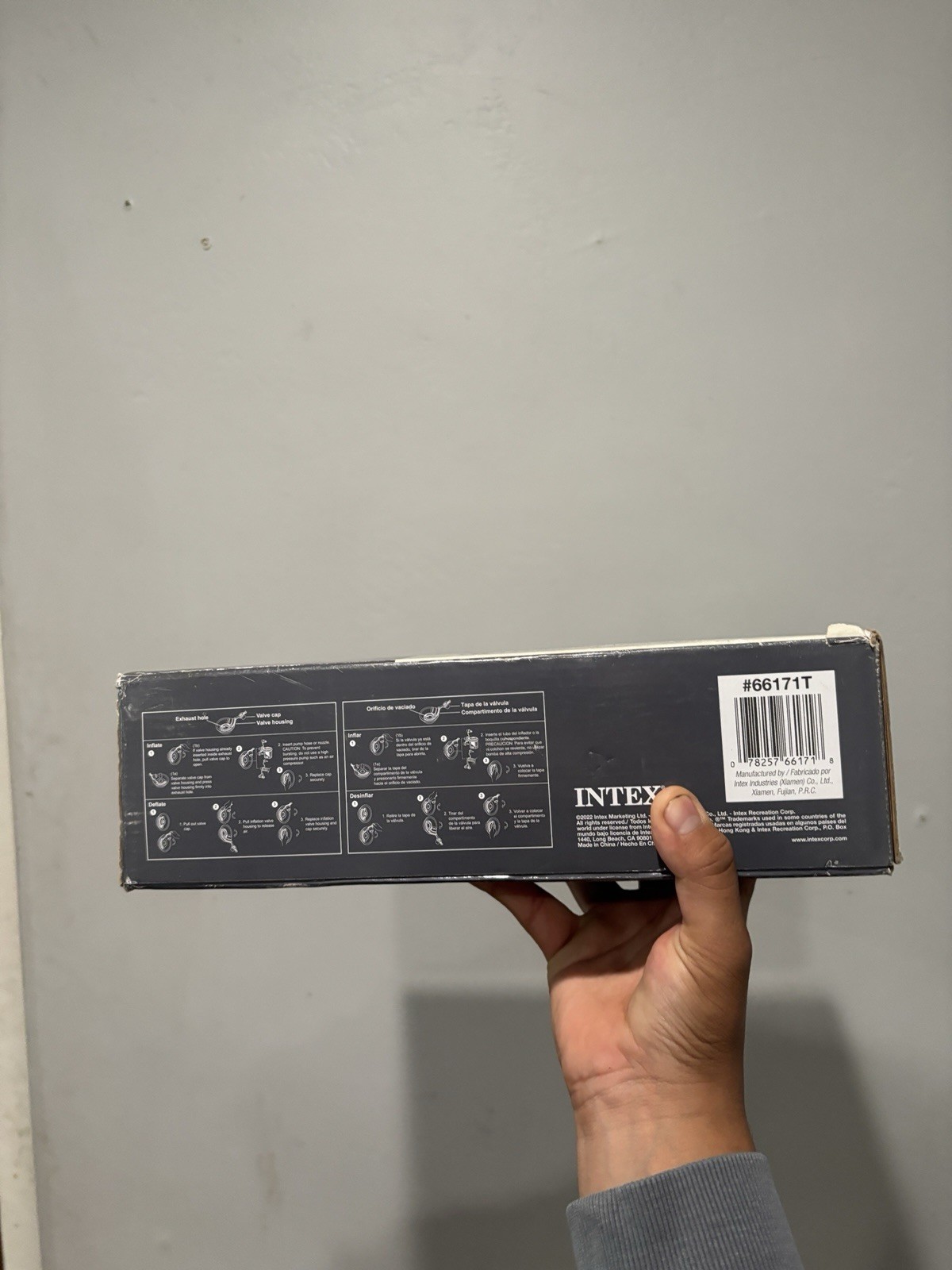 Intex Dura-Beam Standard Twin 10in Blue PVC Inflatable Air Bed Mattress