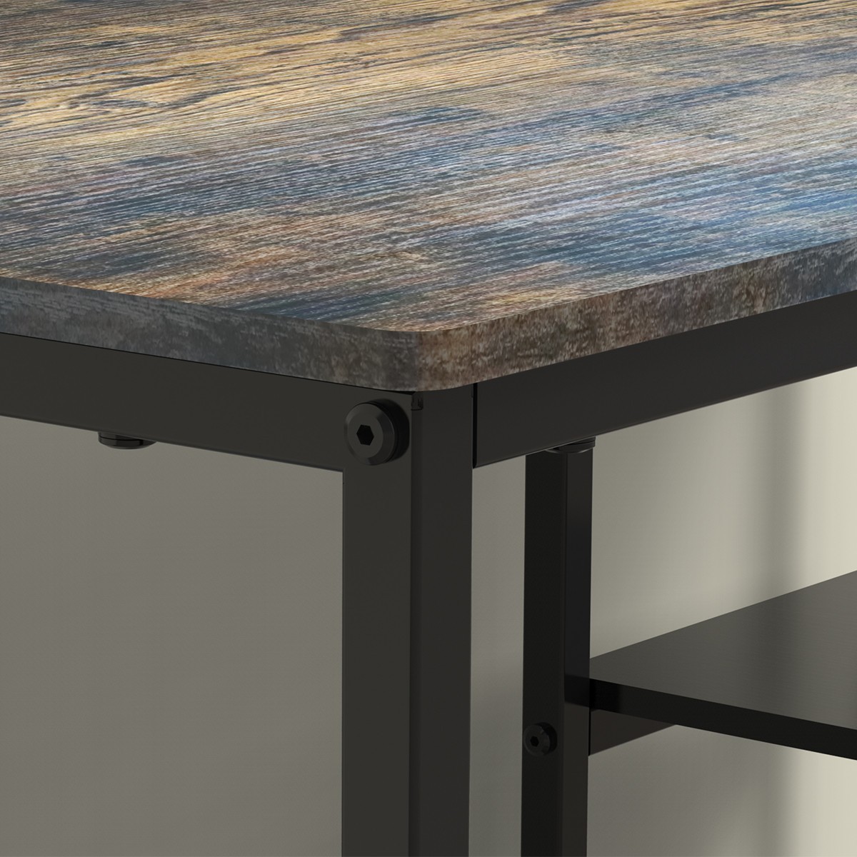 Modern Computer Desk Gaming Study Table With Storage Shelves for Home Office