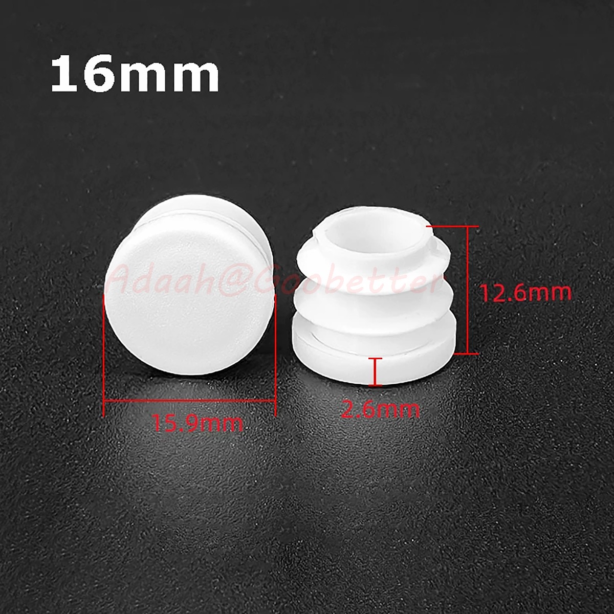 Round Plastic End Caps For Tubing Pipe Inserts Plugs Bungs Furniture Feet White