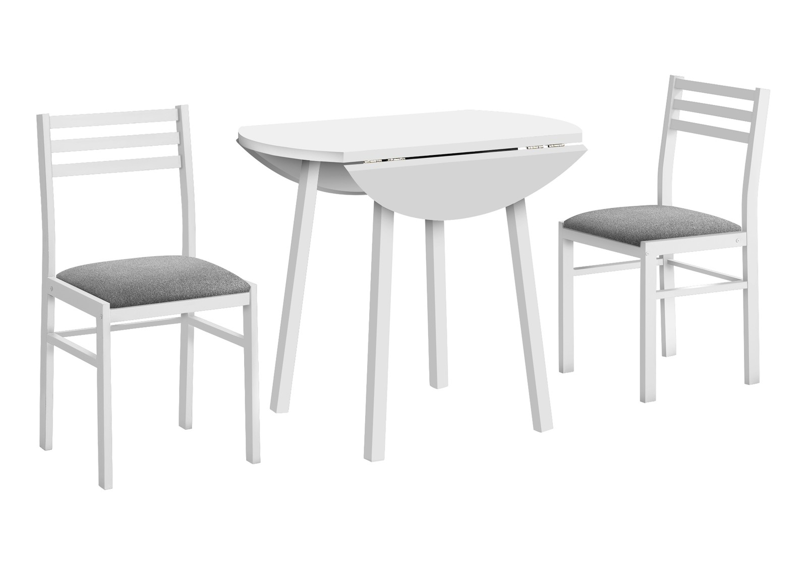 Dining Table Set, 3pcs Set, Small, 35″ Drop Leaf, Kitchen