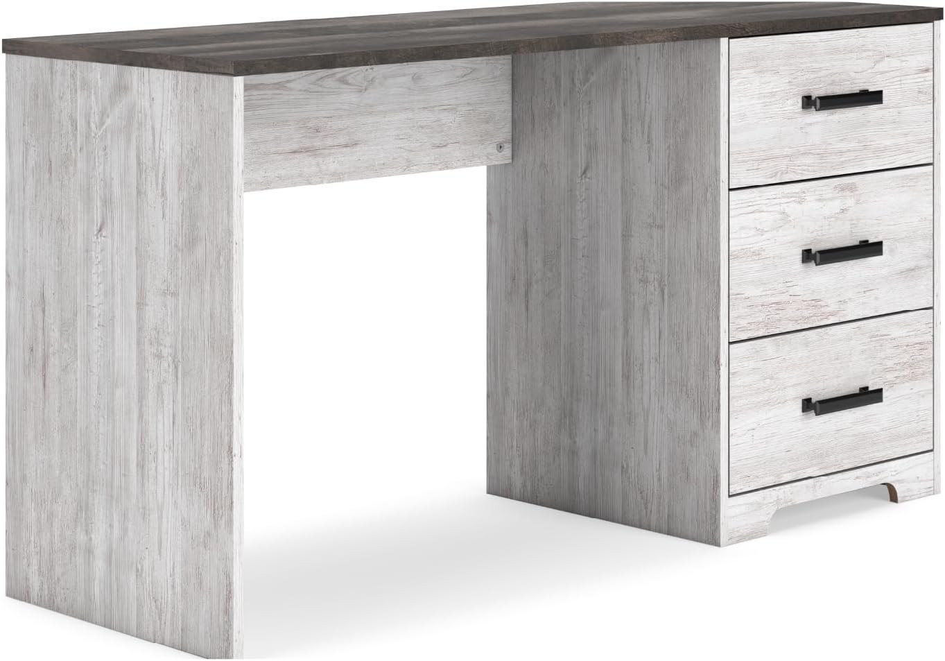 Signature Design by Ashley Shawburn Farmhouse 3-Drawer 54″ Home Office Desk, Whi