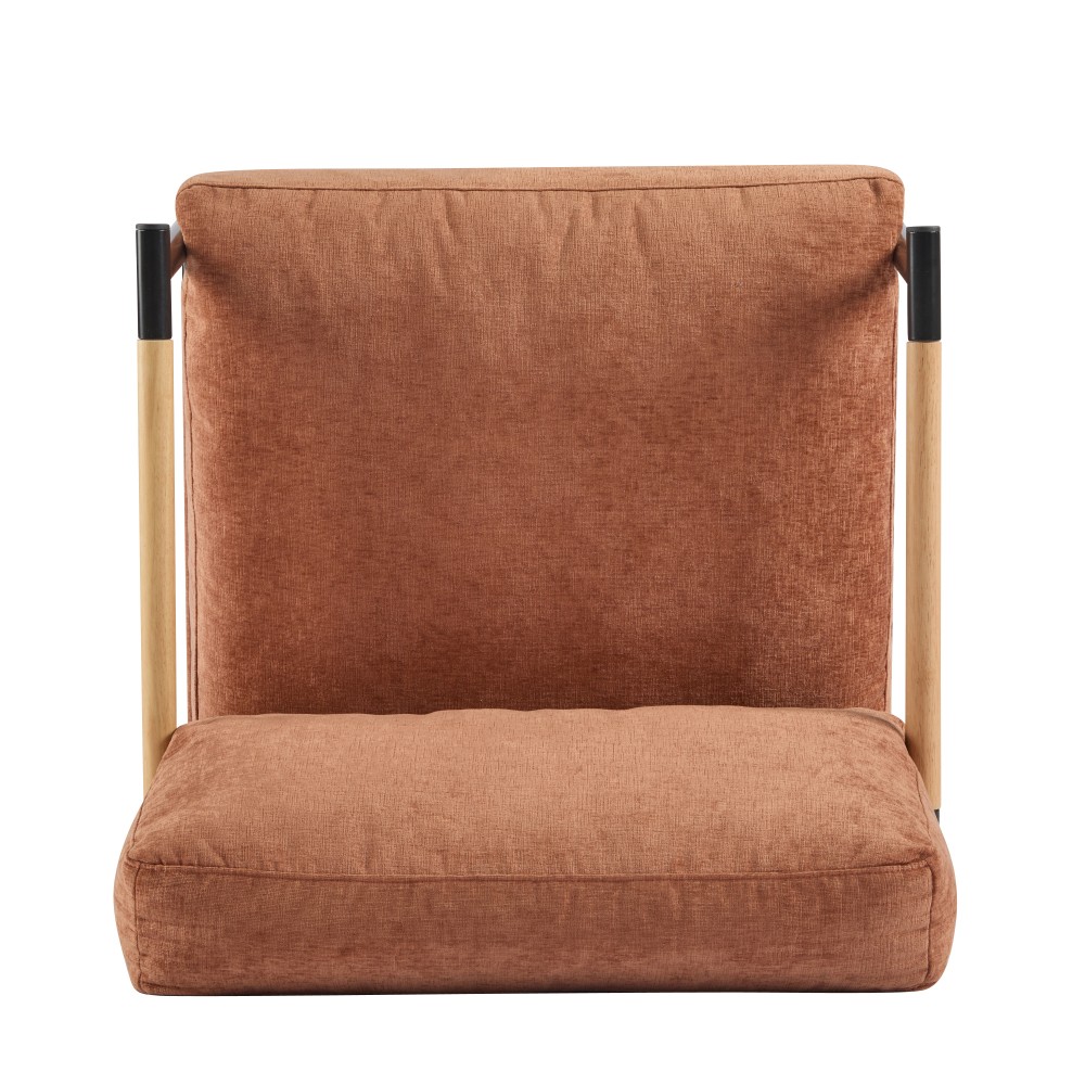 27.56″ Modern Accent Chair with Plush Cushions, Minimalist Metal Frame