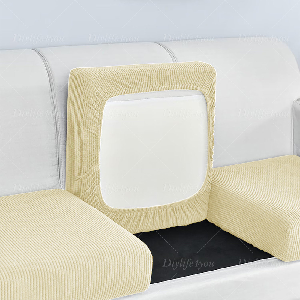 1/2/3/4Seat Stretch Jacquard Individual Sofa Cushion Covers Couch Seat Slipcover