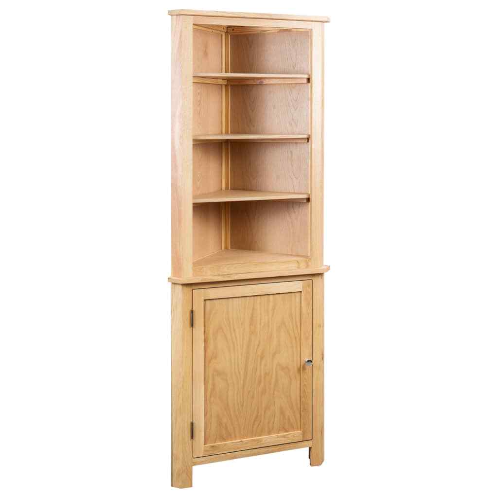 Corner Cabinet Bathroom Corner Cabinet with Shelves Solid Wood Oak vidaXL