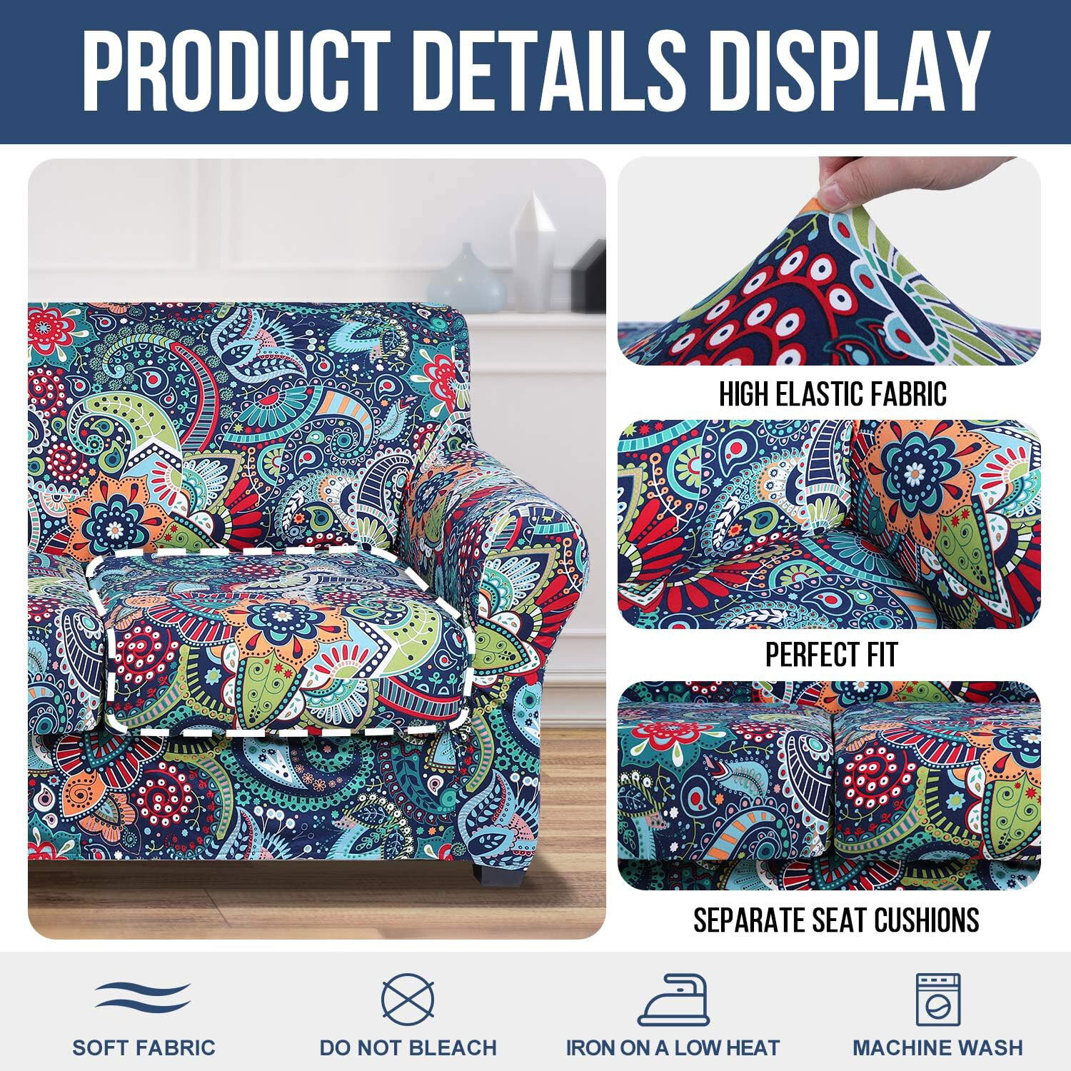 Armrest sofa cover, separate washable sofa cushion cover, home decor protection