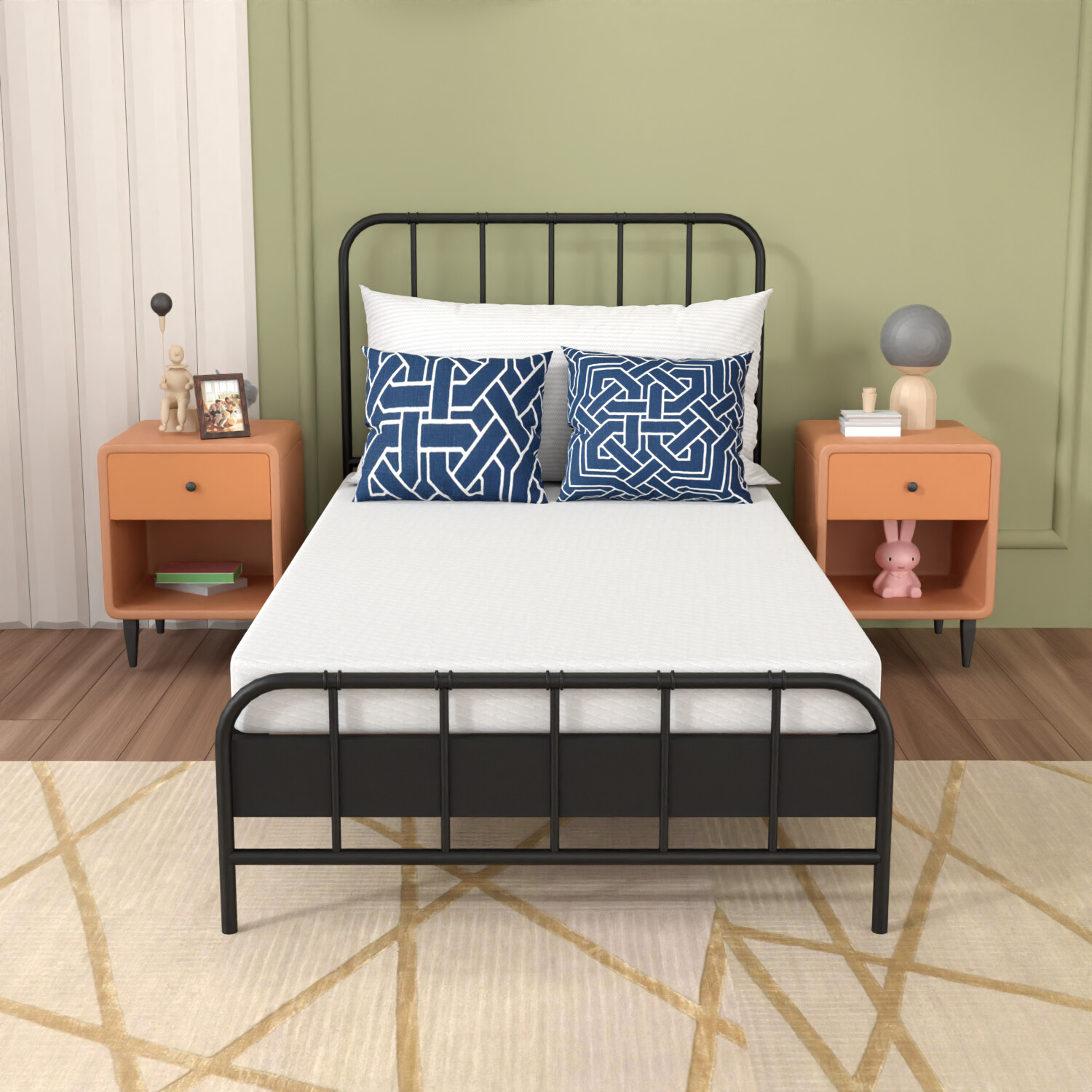 Twin Size 5 Inch Gel Memory Foam Mattress Comfort & Softness Support In A Box