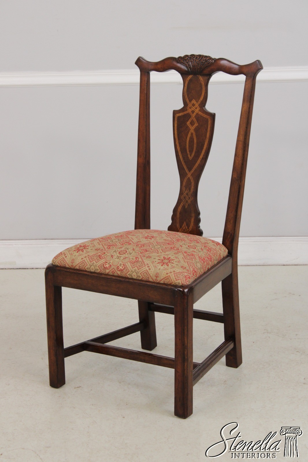 L73869: Set of 10 JONATHAN CHARLES Mahogany Chippendale Style Dining Chairs