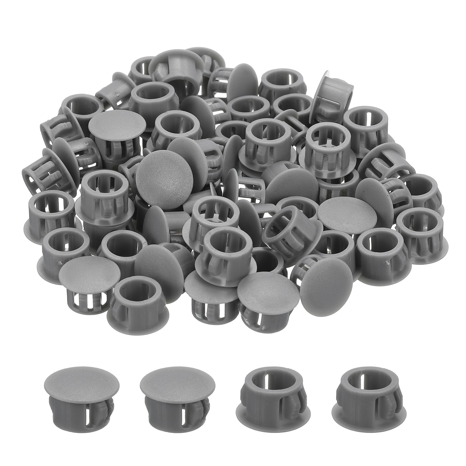78Pcs Plastic Hole Plugs Dark Gray 11/16″x7/16 Hole Cover for Holes(13mm)