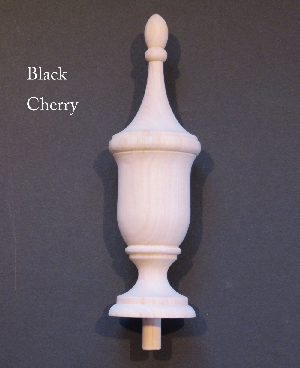 Wood bed post FINIAL 6 1/4″ Oak Maple Cherry Mahogany Walnut #11