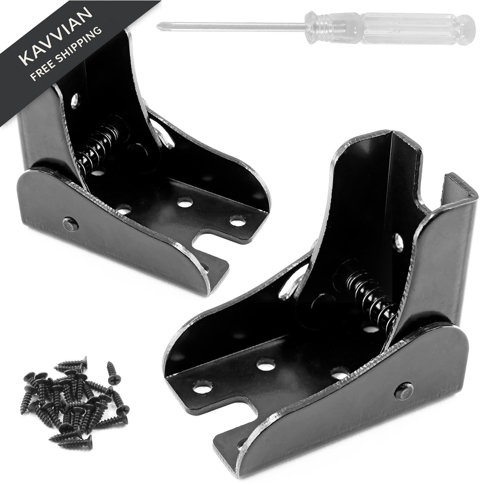 LifCratms 2 Pack Folding Table Leg Brackets, Black Foldable