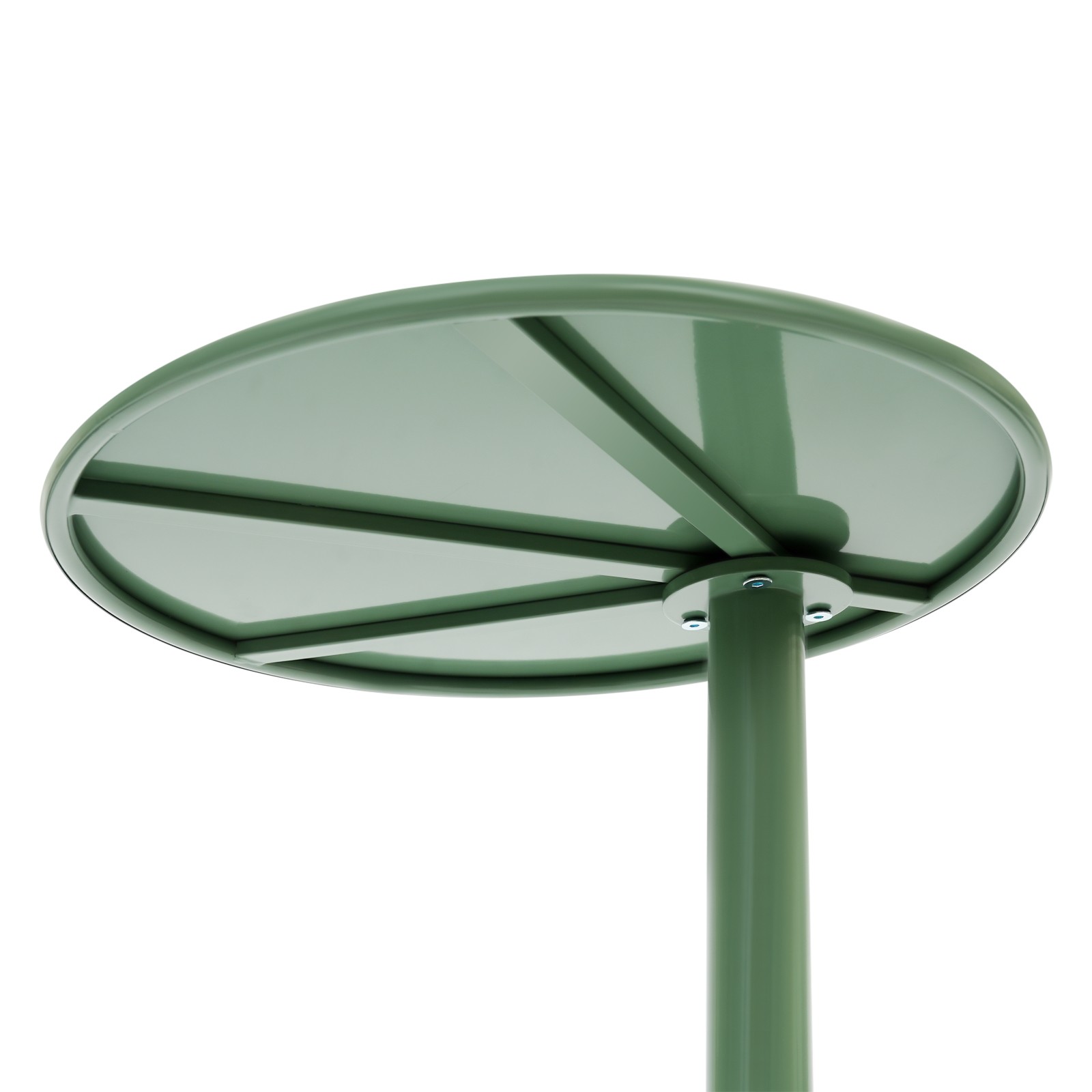 Round C-Shaped Side Table Stable O-Base Heavy Duty for Indoor Small Spaces