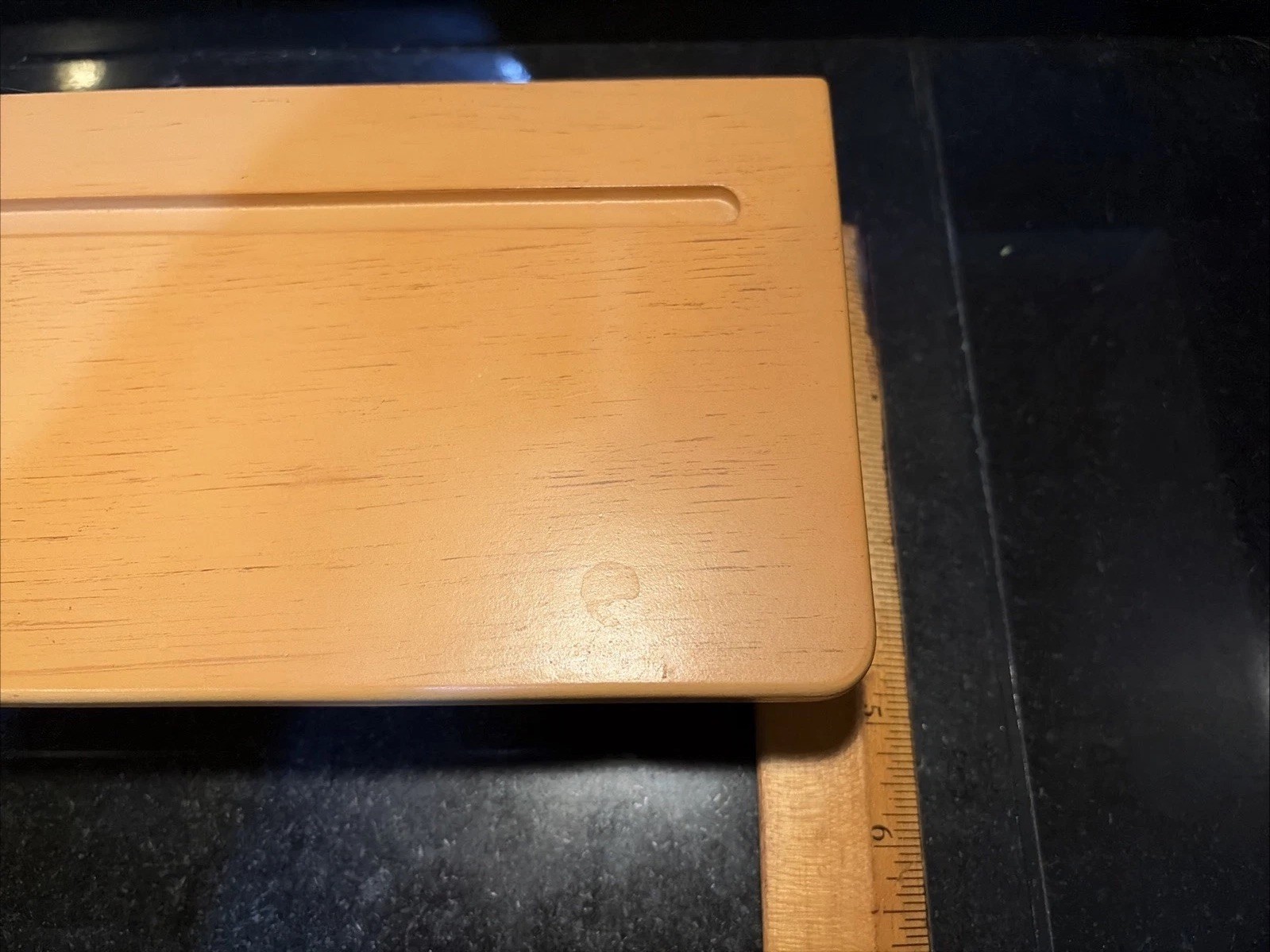 Pine Colored Composite Floating Shelf 12”w x 5”D x 2.5”H W/Plate Groove