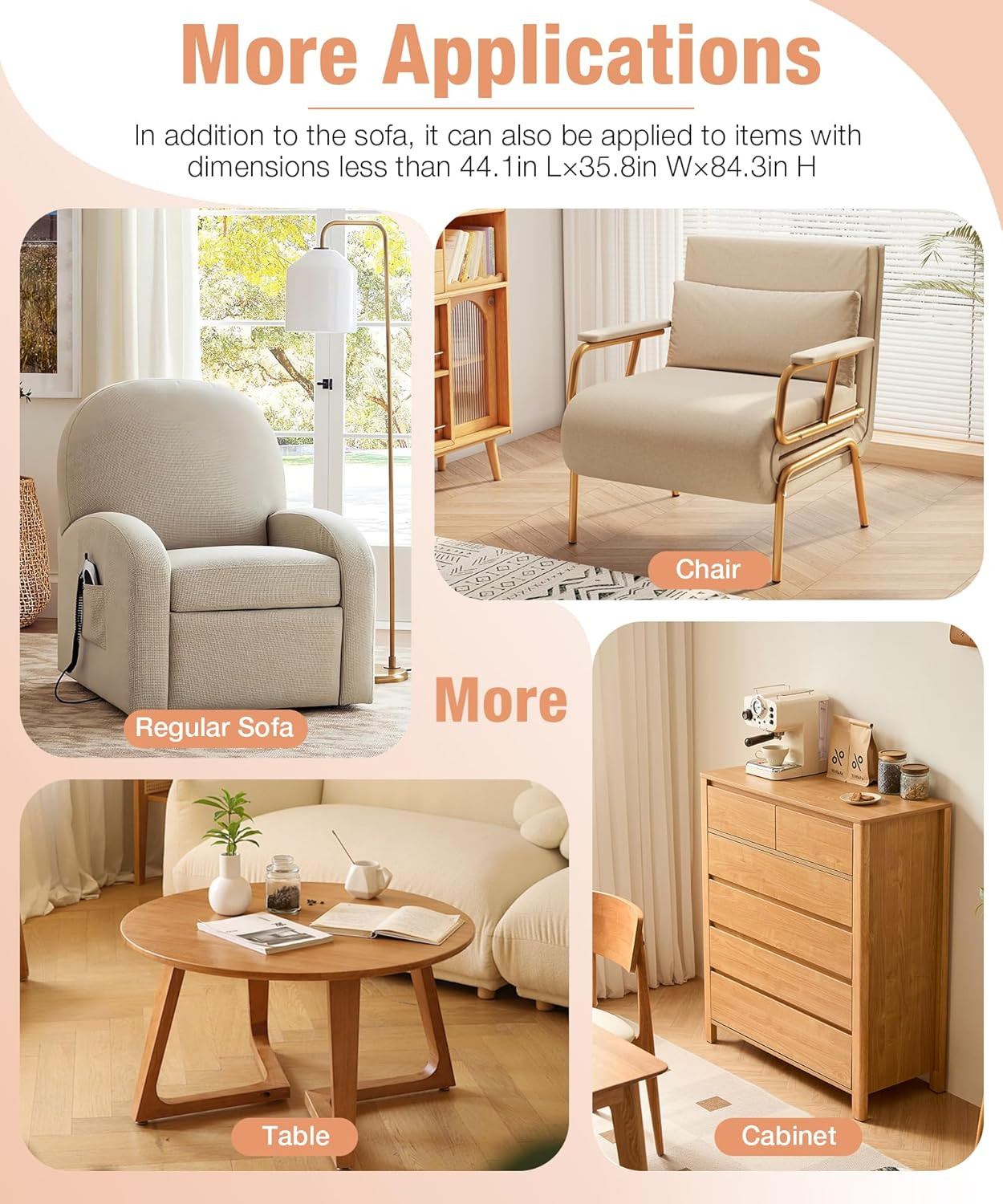 Magicheap Extra Thick 4mil Plastic Chair Cover, Large Dust-Proof Furniture Cover