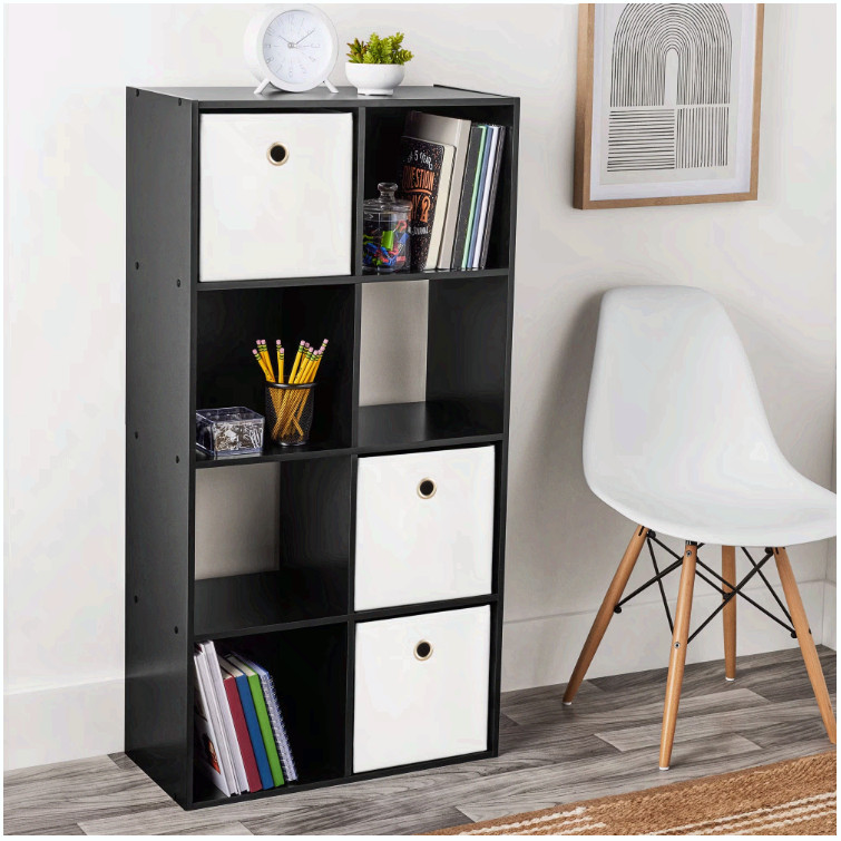 Mainstays 8 Cube Storage Organizer, Black