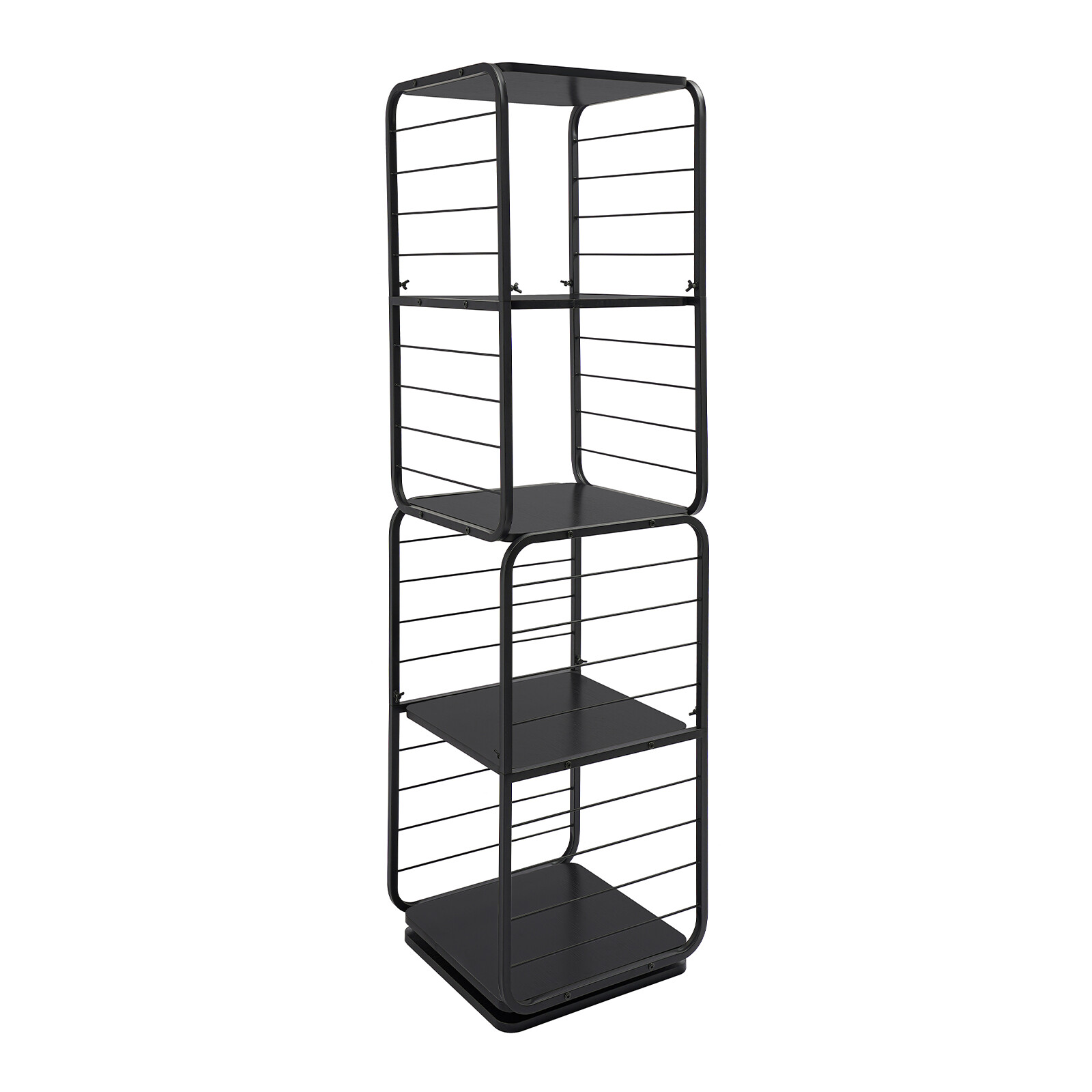 4-Tier Bookshelf 360° Rotating Bookshelf Bookshelf for Bedroom Living Room