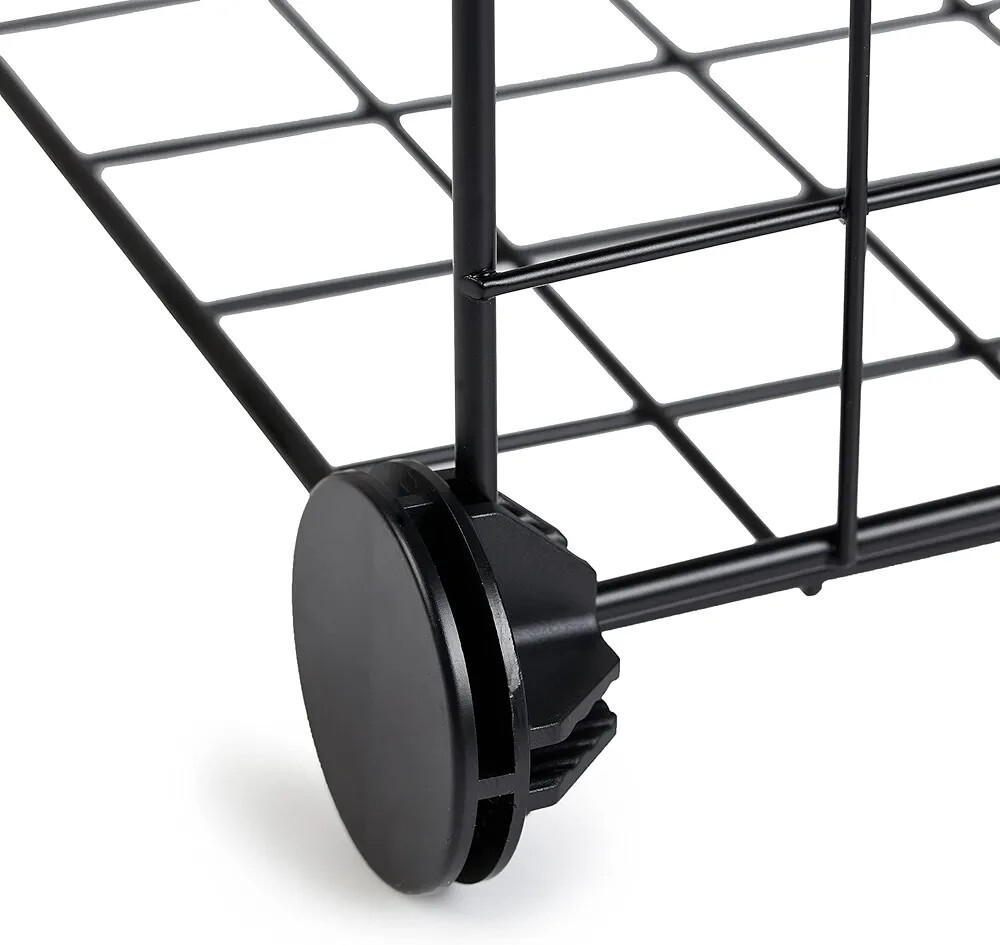 6-Cube Wire Grid Stackable Storage Shelves, 12 x 12-Inches, Black, 12.6″D x 26″W