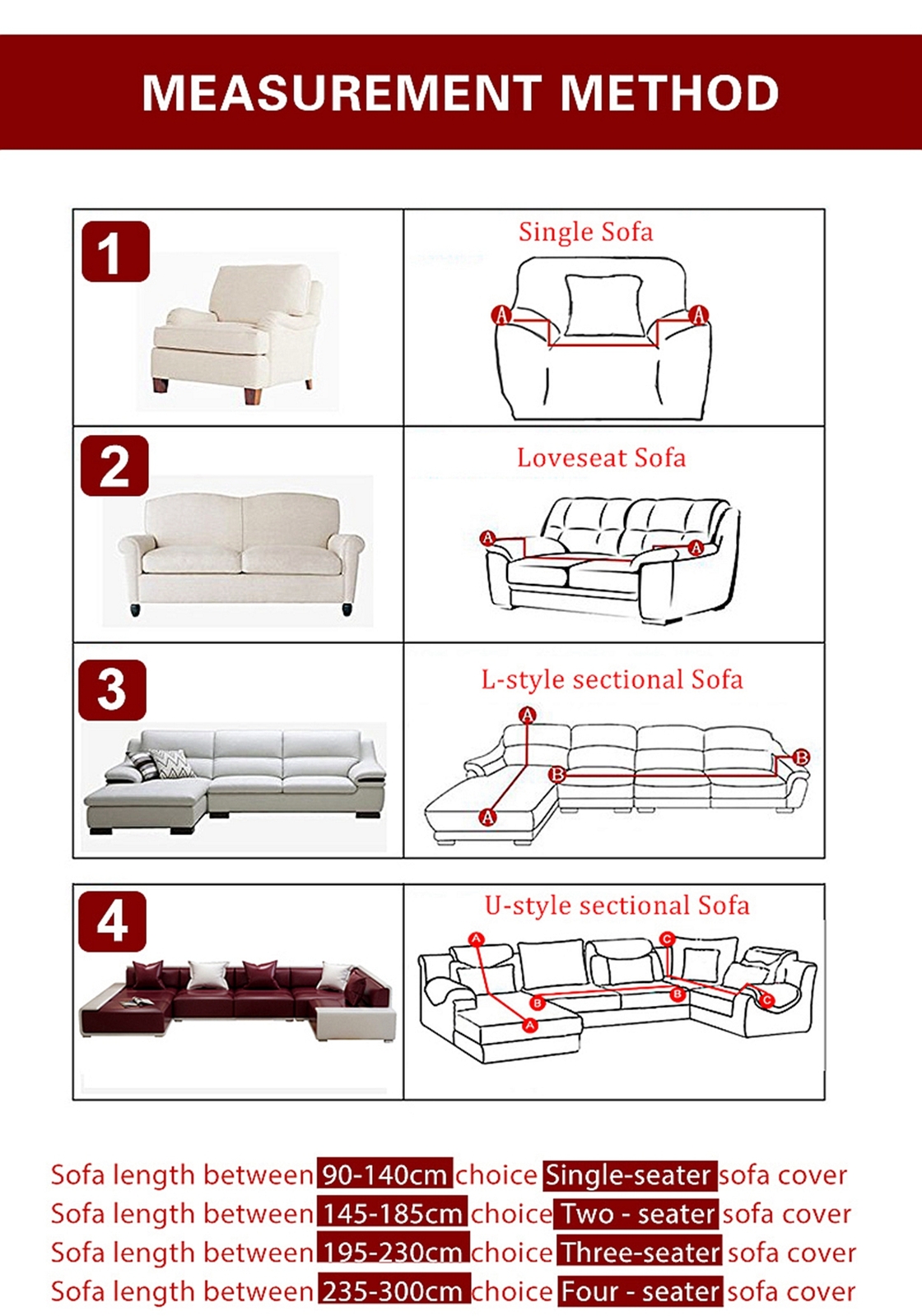 Sofa Cover Couch Covers 1 2 3 4 Seater Slipcover Lounge Chair Protector Stretch