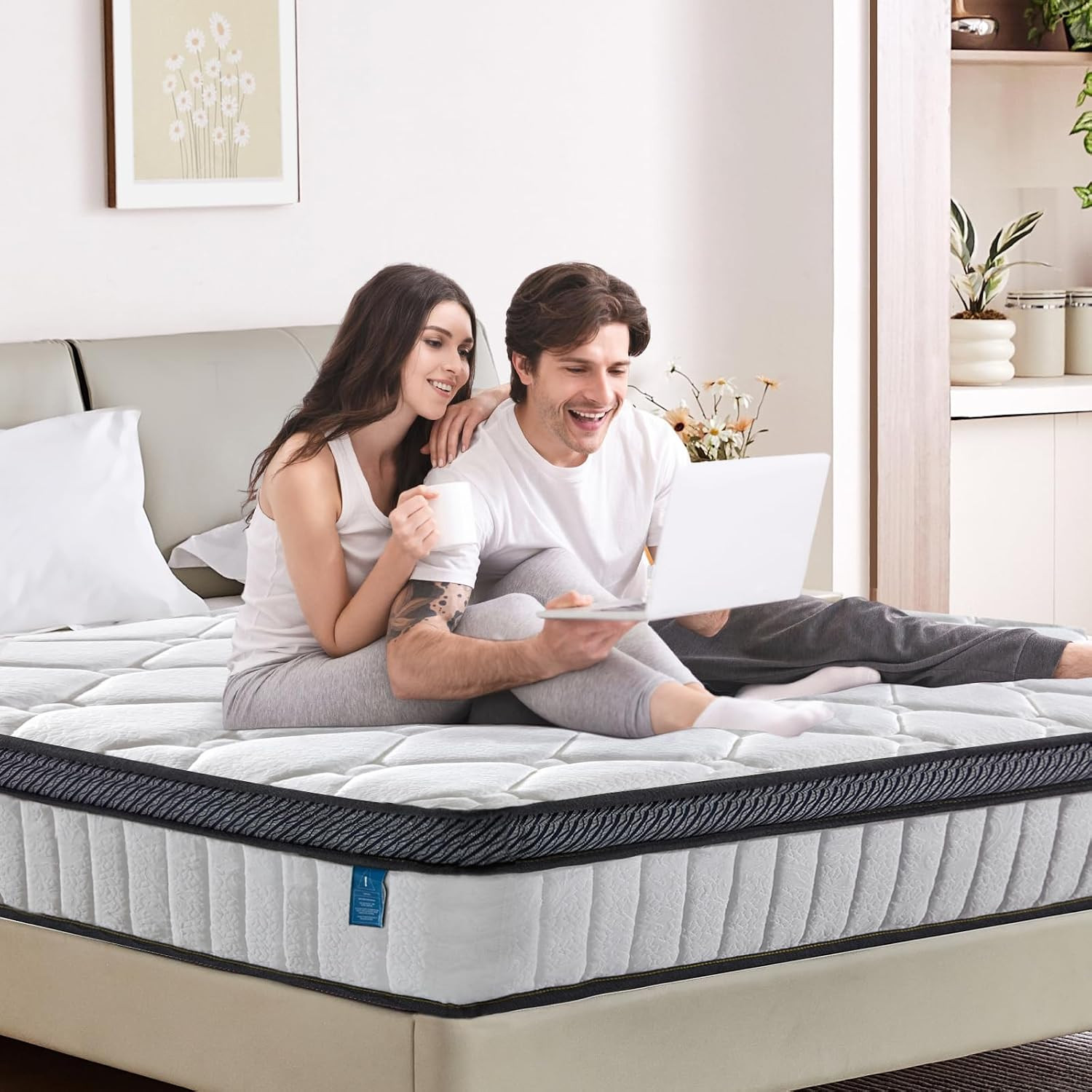 Mattress Boxed Gel Memory Foam Mattress Individually Pocketed Springs Pressure R
