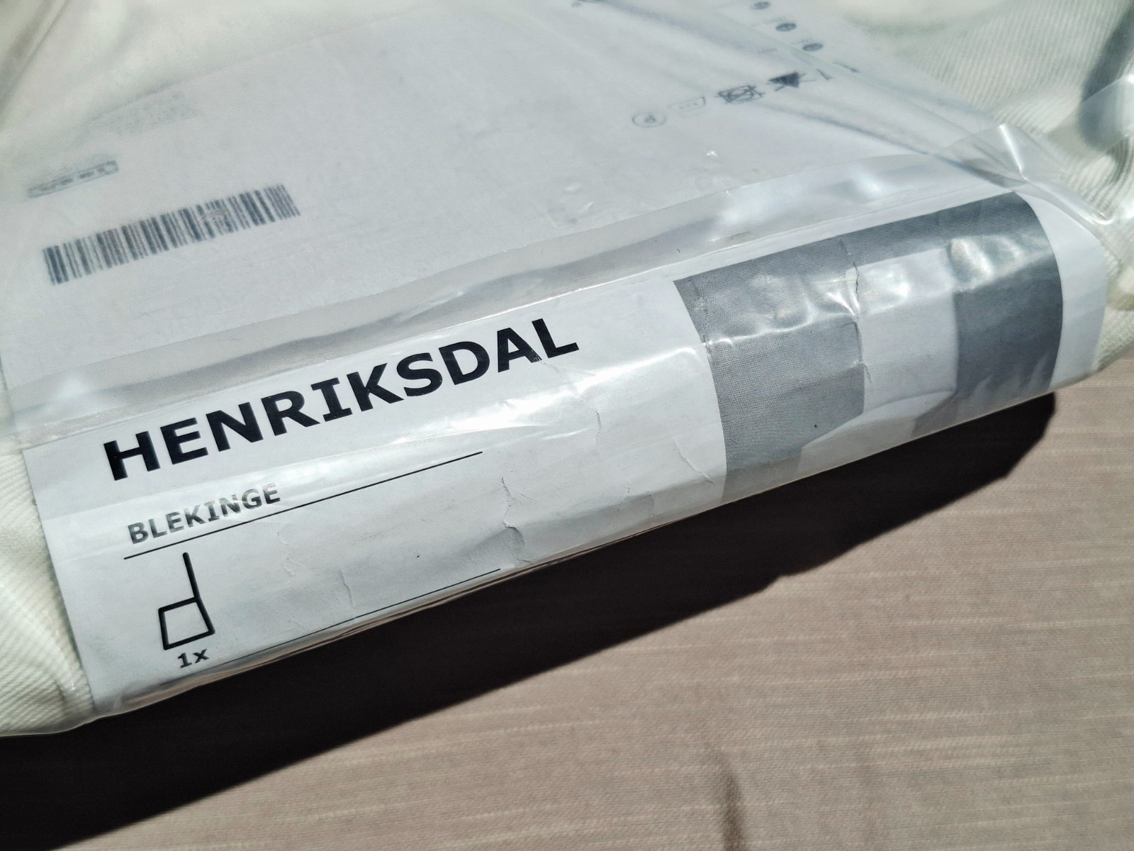 IKEA HENRIKSDAL BLEKINGE Long Chair Cover White 100% Cotton 701.546.78