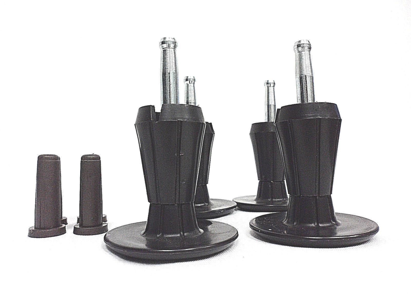 SET OF (4) BED FRAME TWO PART GLIDE WITH SOCKET INSERT INCLUDED