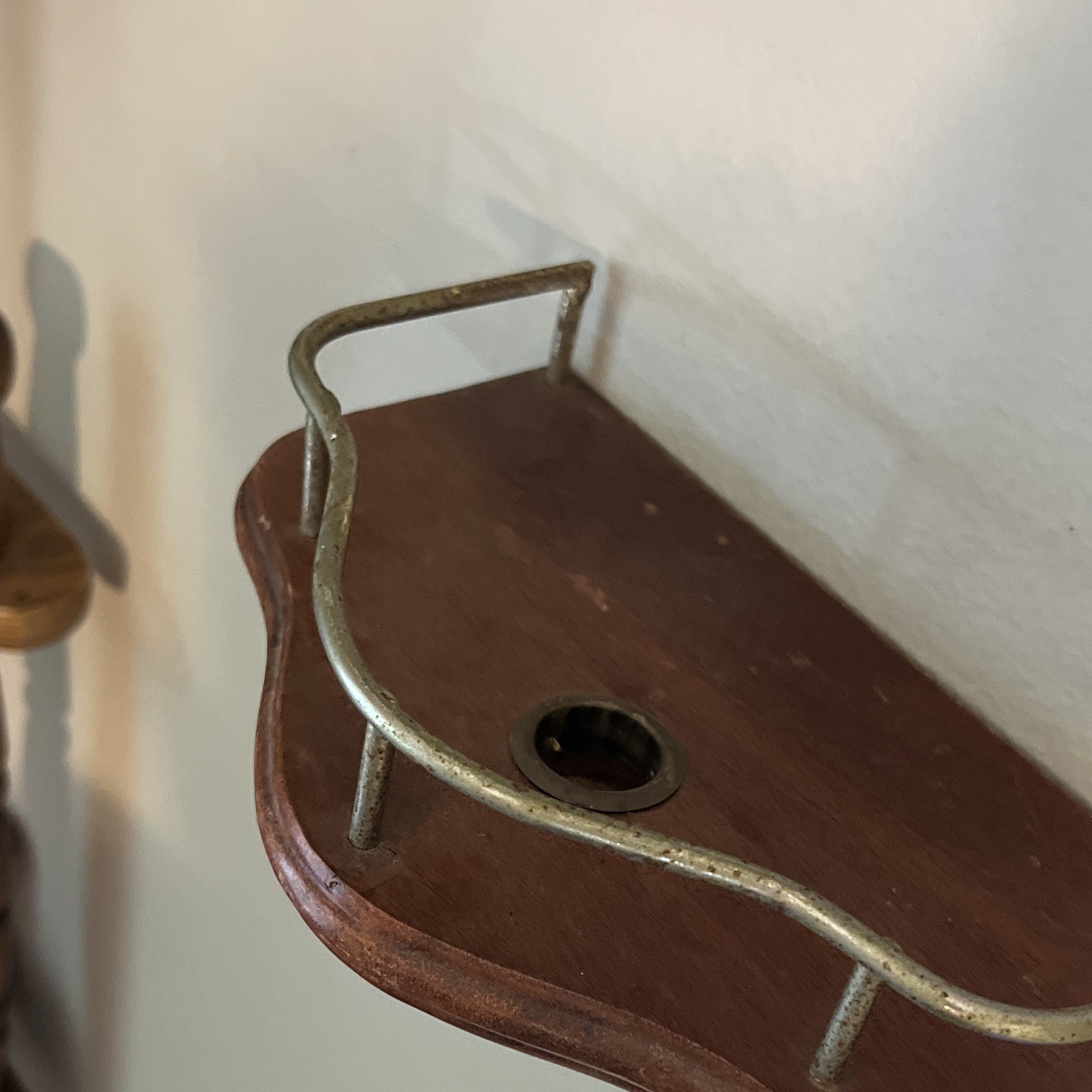 Vintage Set of 2 Triangle Corner Wall candle holder
