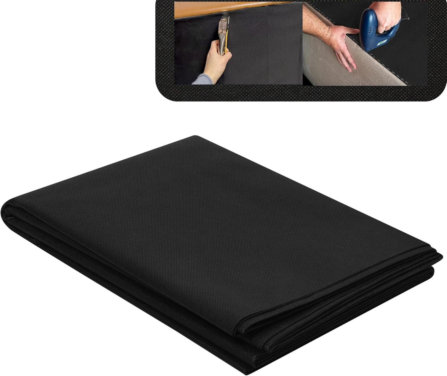 Upholstery Fabric Black Cambric Dust Cover for Bottom of Furniture, Chairs, Sofa