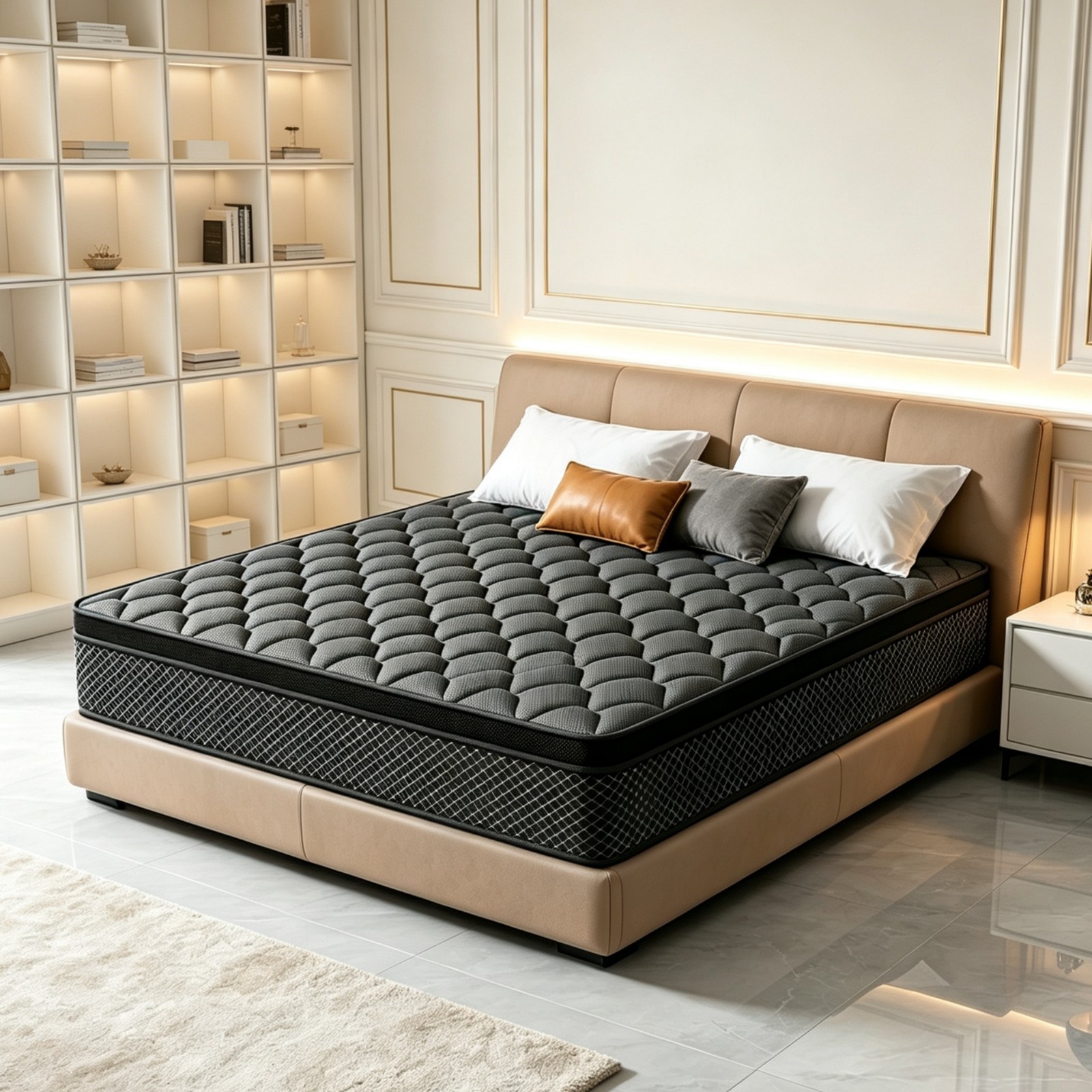 12″ 14″ Twin Full Queen King Mattress Gel Memory Foam Hybrid Spring Bed In a Box