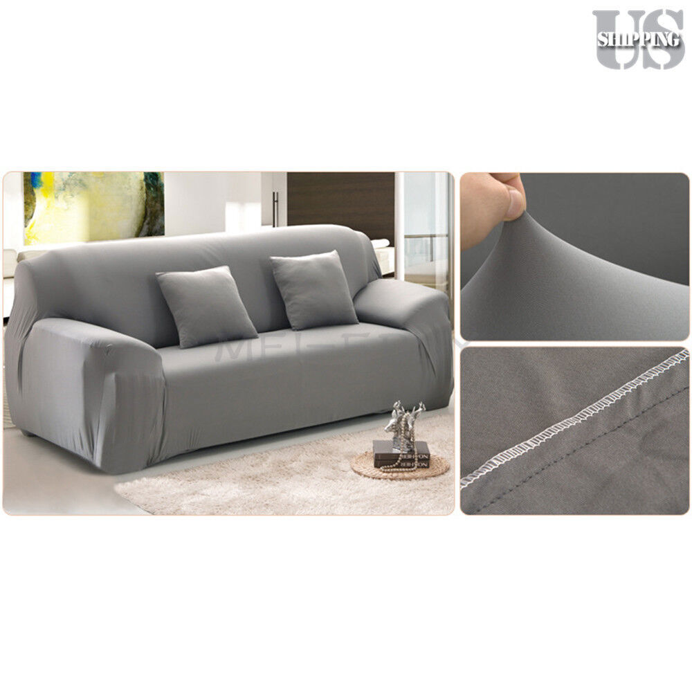 1/2/3/4 Seater Stretch Chair Sofa Cover Slipcover Elastic Couch Protector Cover