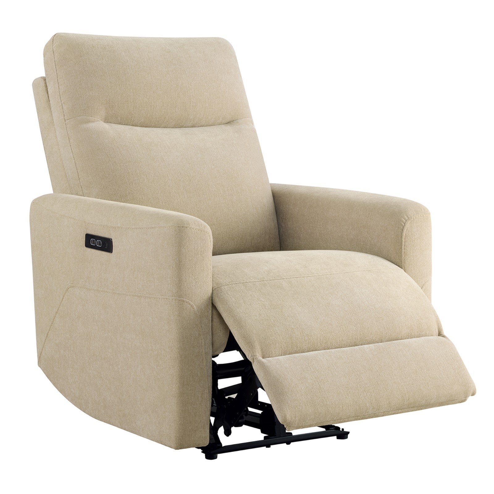 CHITA Genuine Leather Power Recliner Chair,Comfortable Wall Hugger Recliner