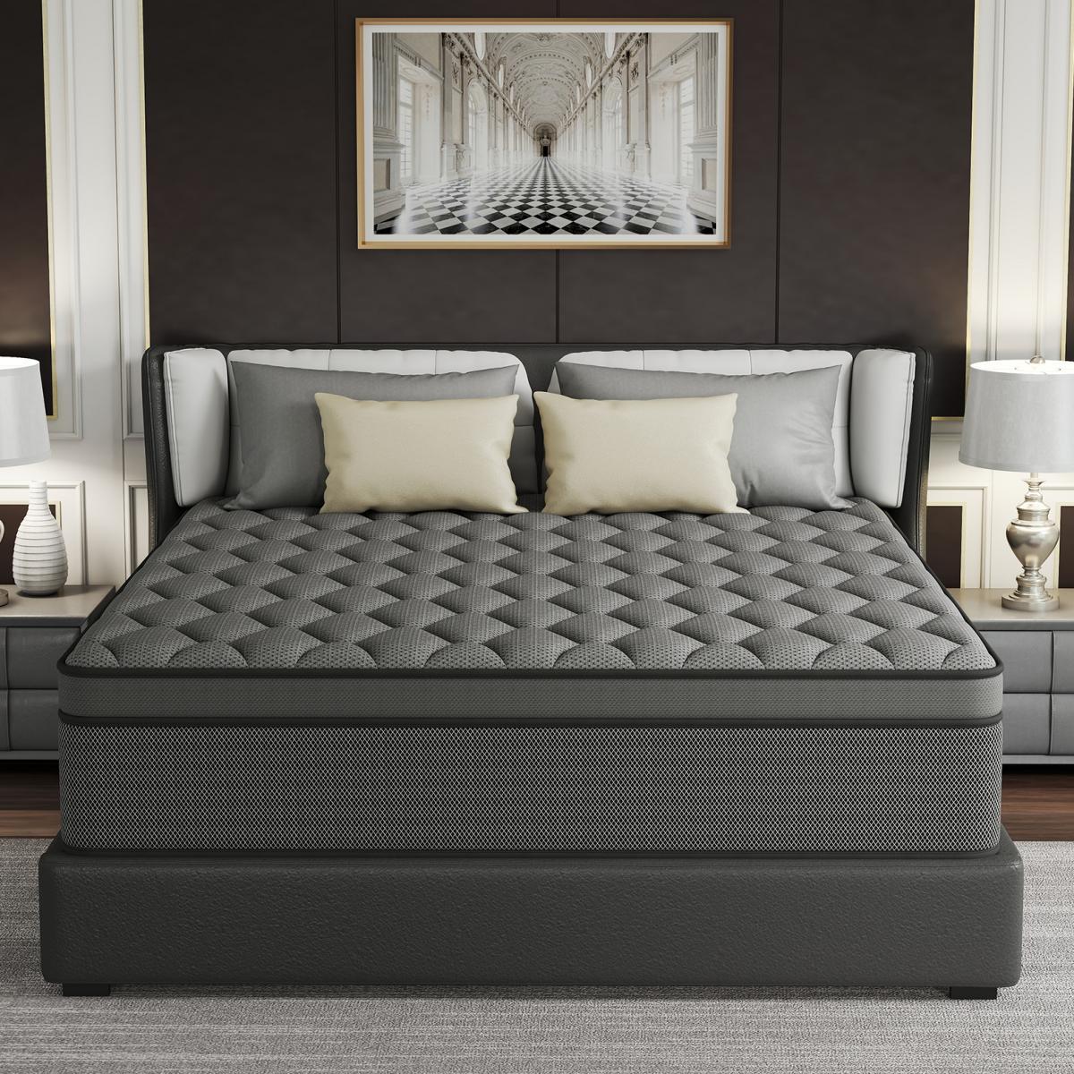 12 Inch Hybrid Mattress Memory Foam InnerSpring Twin Full Queen King In A Box