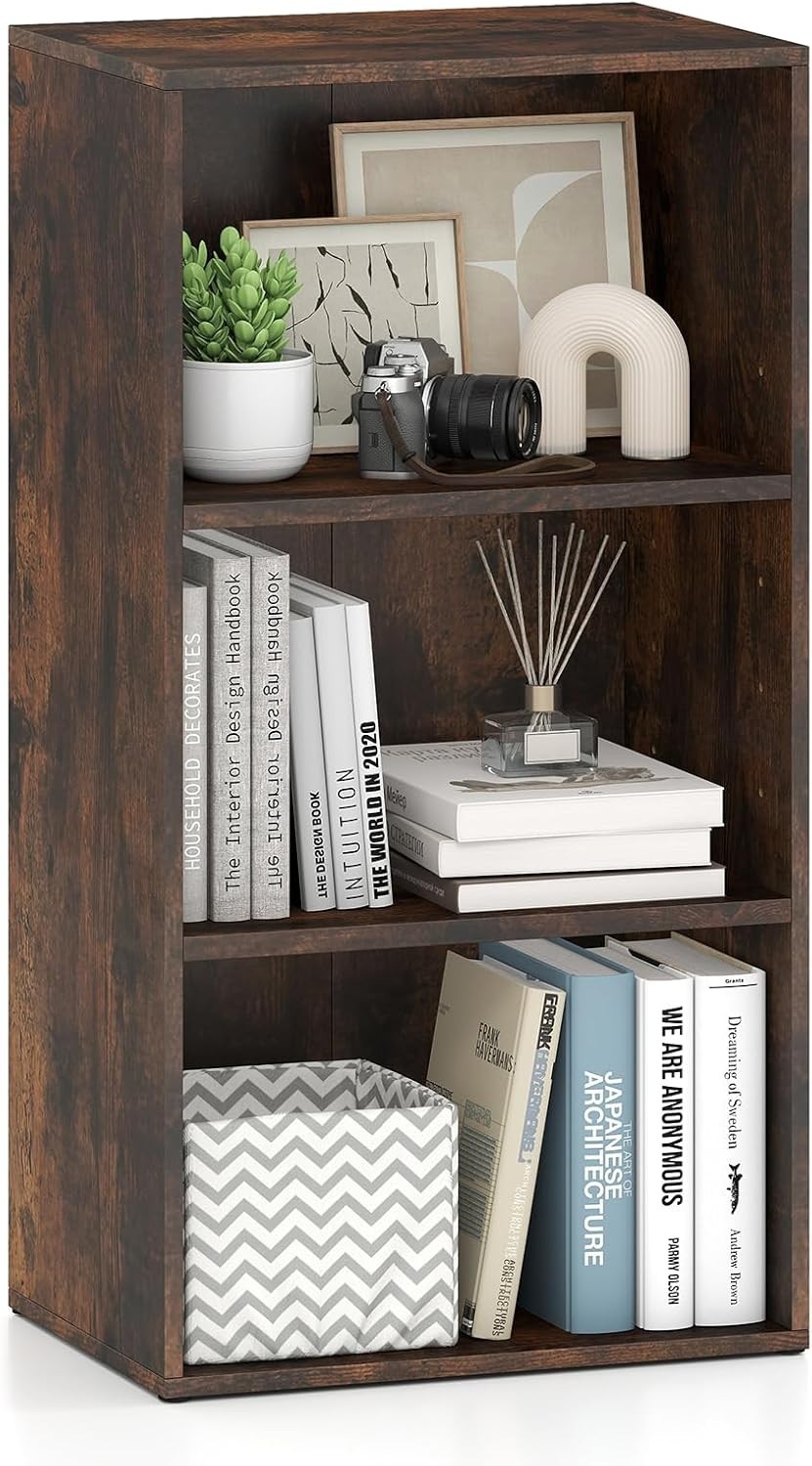 3 Shelf Bookcase, Book Shelves Cube Storage Organizer, Open Storage Cabinet Mul