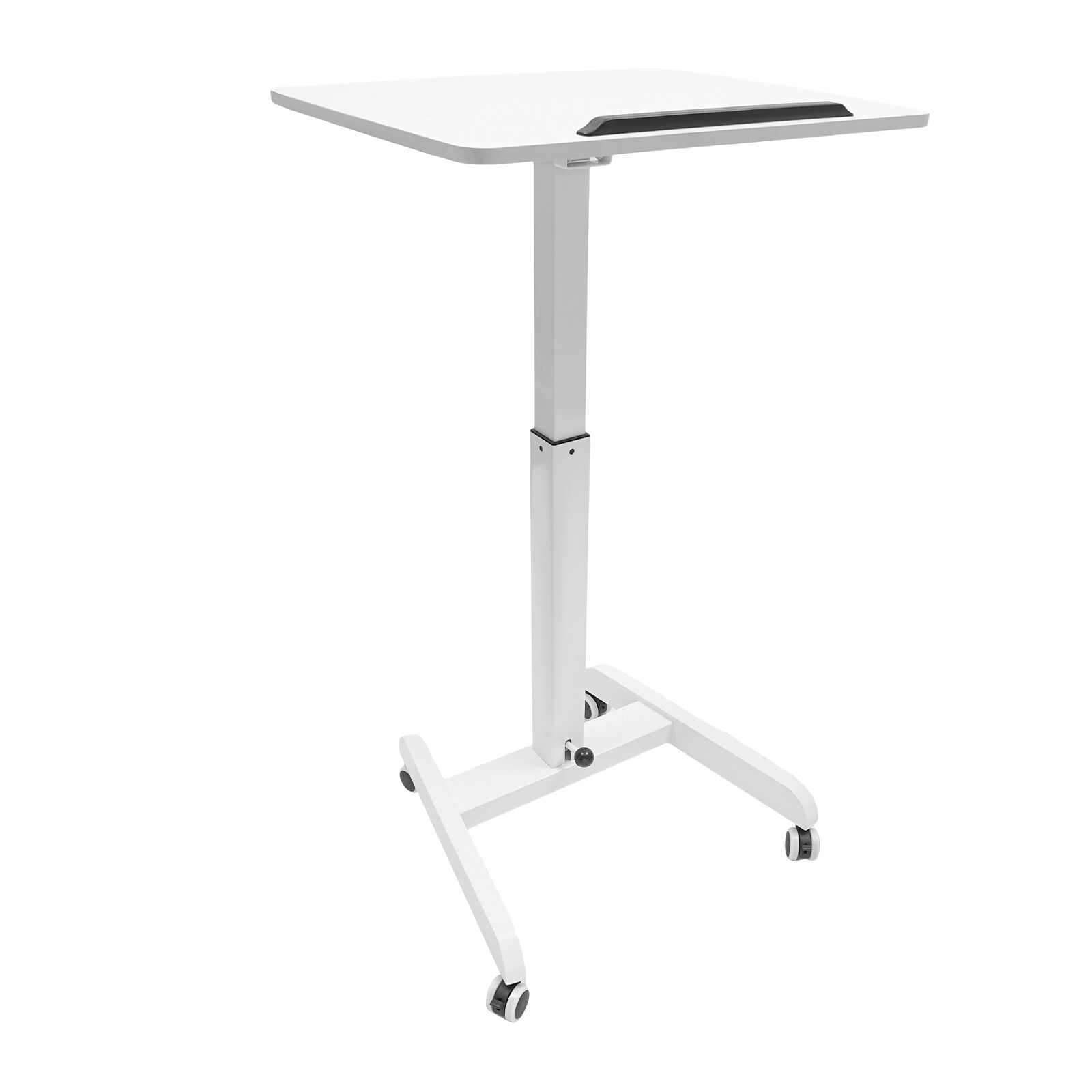 Adjustable Height Standing Desk Rolling Laptop Cart Mobile Podium Tilt w/ Wheels