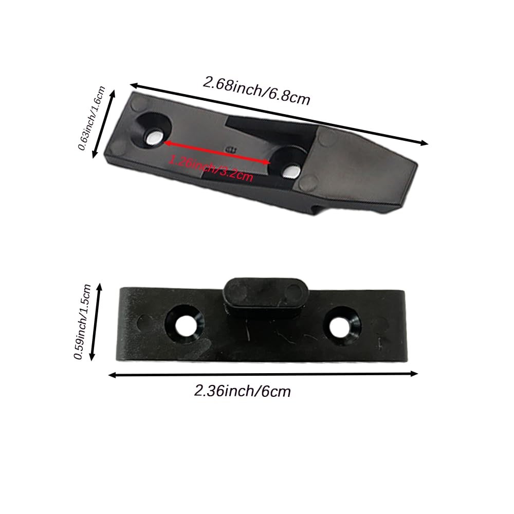 8 Sets Black Furniture Suspension Fitting Panel Joint Bracket Plastic