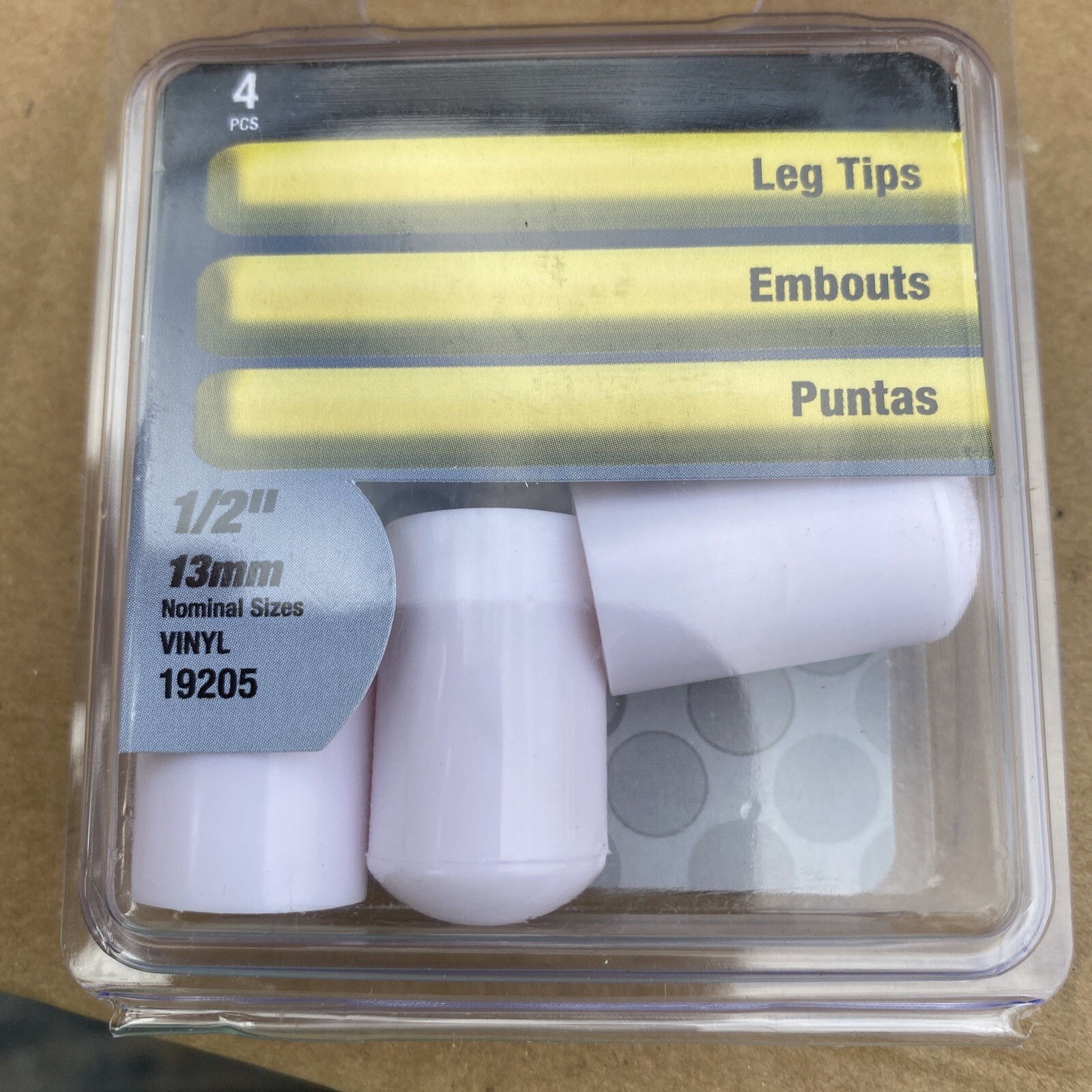 Shepherd Hi-Vinyl Leg Tips 1/2″ 13mm #19205 – White – 10 packs of 4 – Total 40