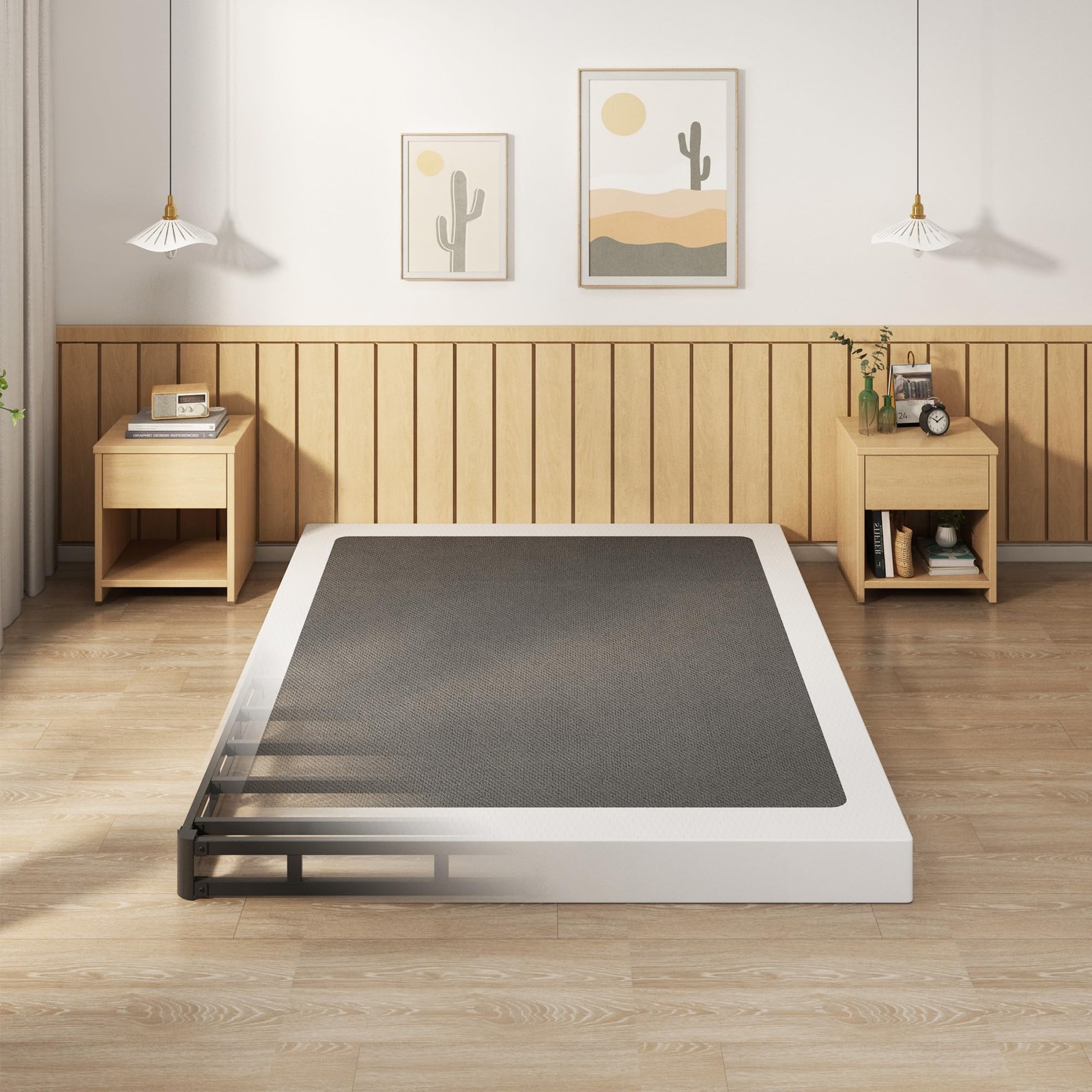 5 Inch Box Spring Queen Size Bed Base, Heavy Duty Metal Queen Mattress Founda…