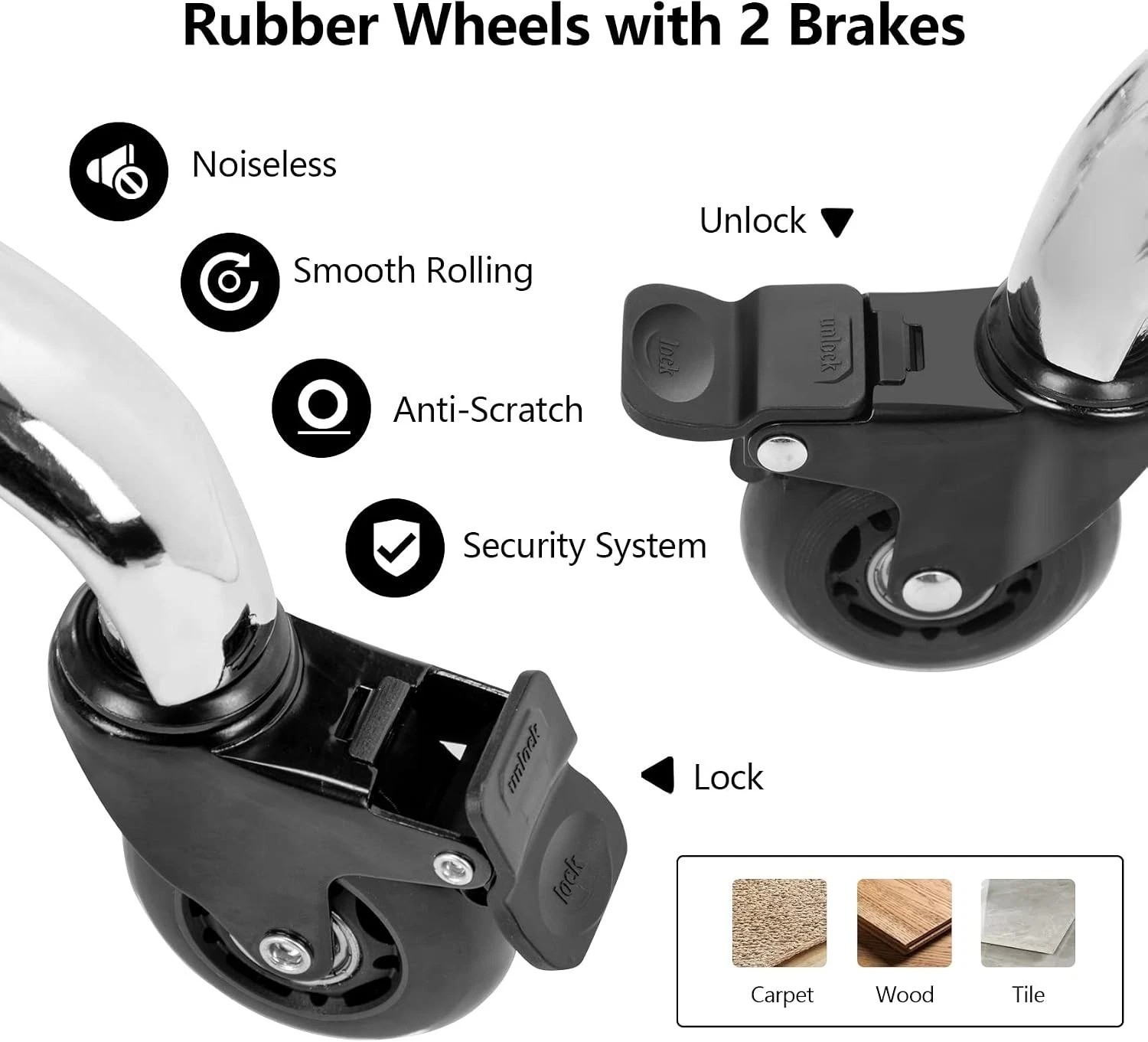 Lockable Stool with Back and Foot Rest Ergonomic Rolling Hydraulic Adjustable…