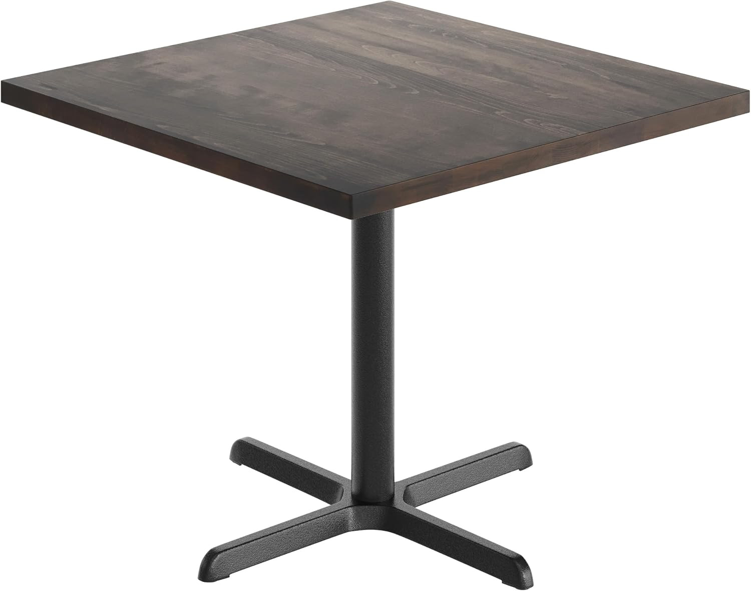 Bennett 36″ Square Solid Wood Commercial Indoor Tabletop in Dark Brown with 30″