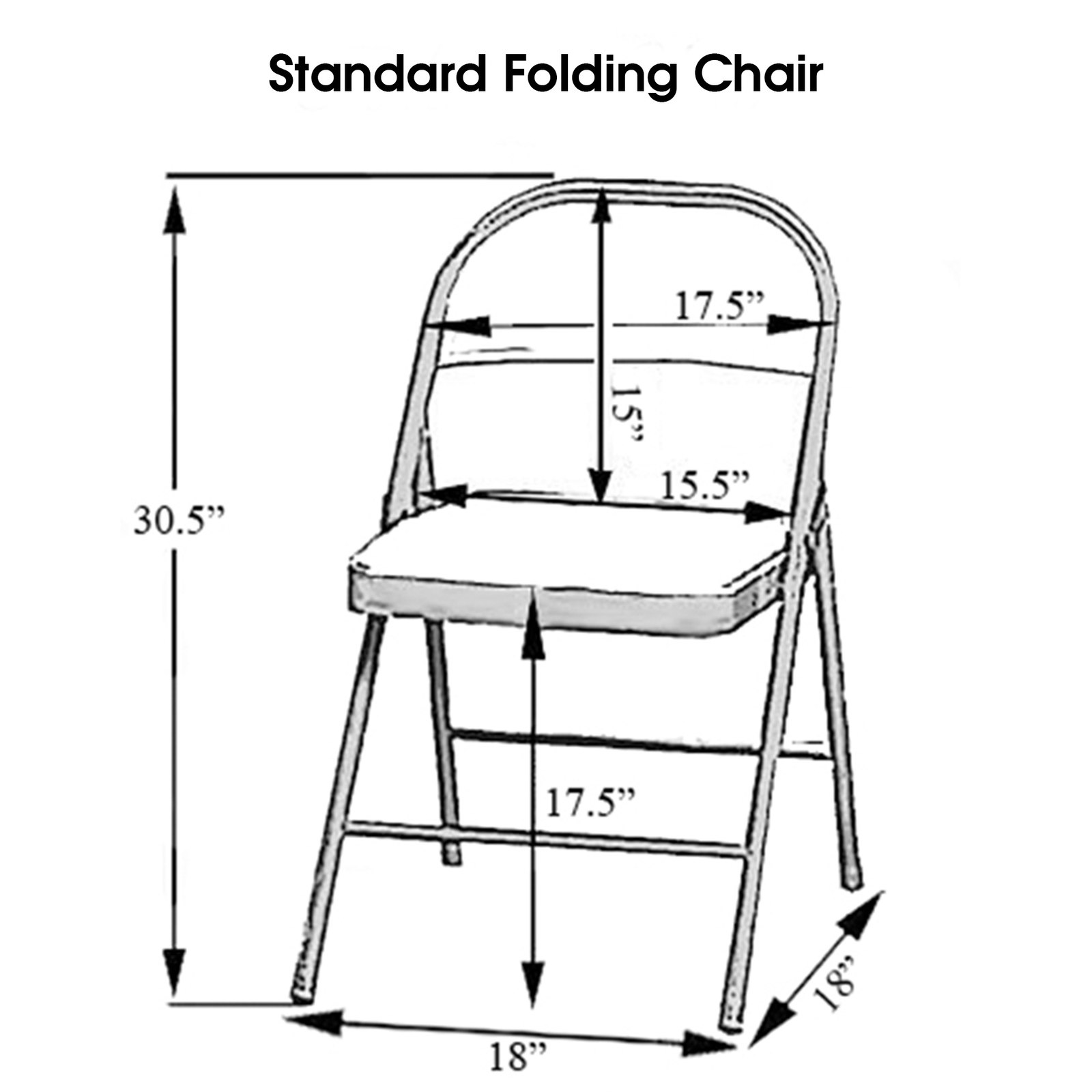 YCC Linens – 6 Pack Polyester Folding Chair Covers for Standard Folding Chairs