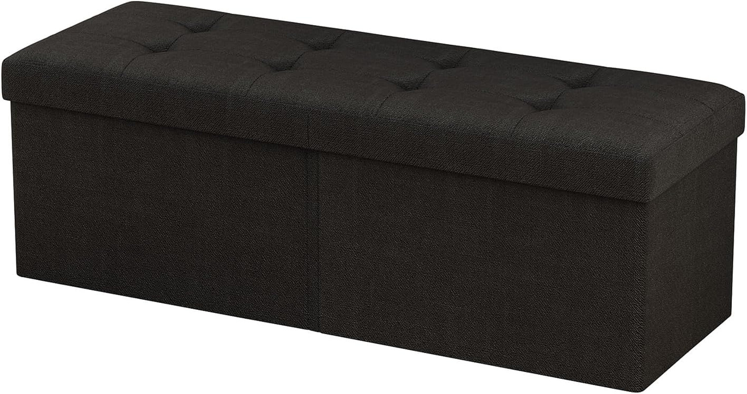 31.5 Inches Ottoman with Storage Bench, Foldable Footstool, Ottoman Foot Rest, E