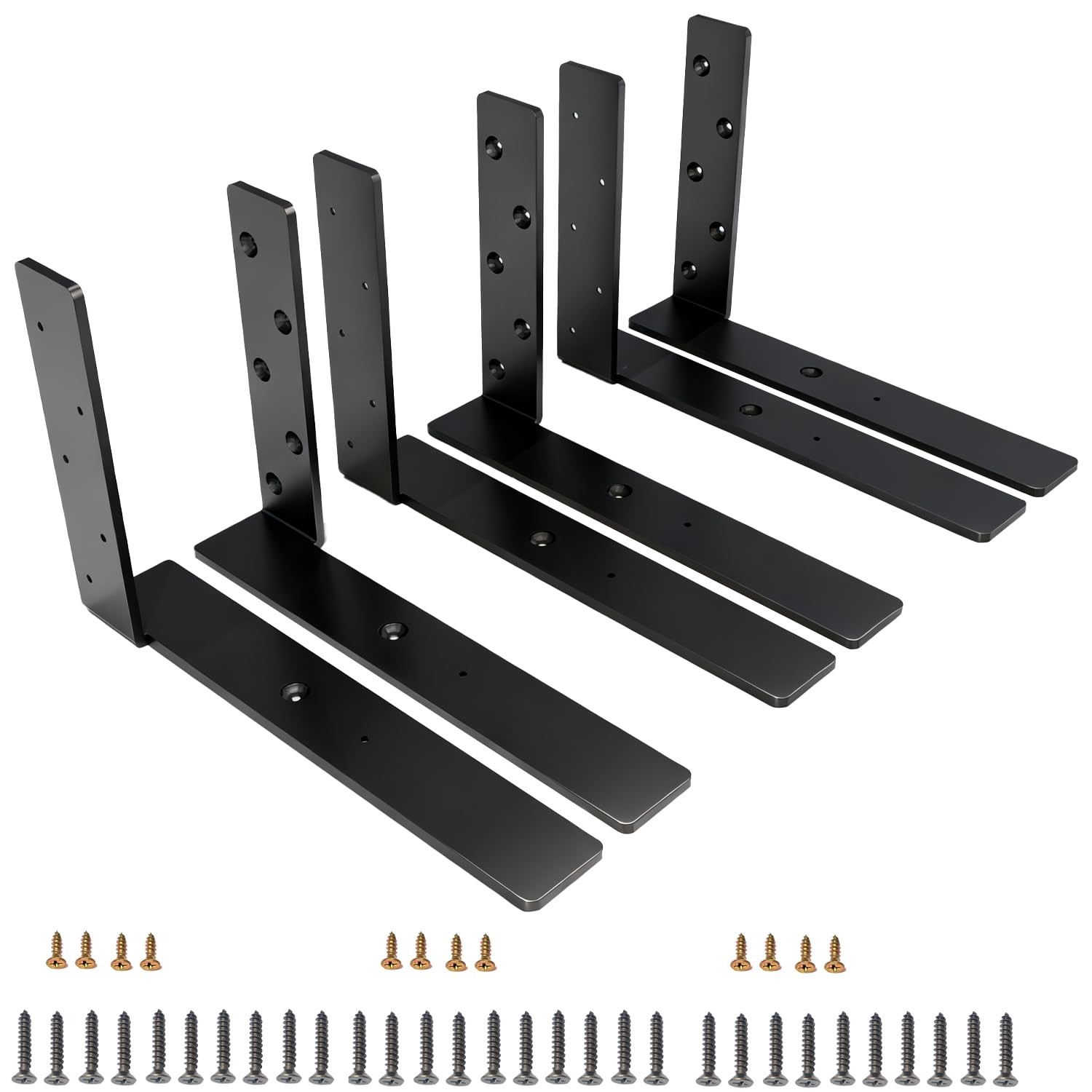 Heavy Duty Shelf Brackets – 1000 LBS Load Capacity, Industrial Steel Mounting…