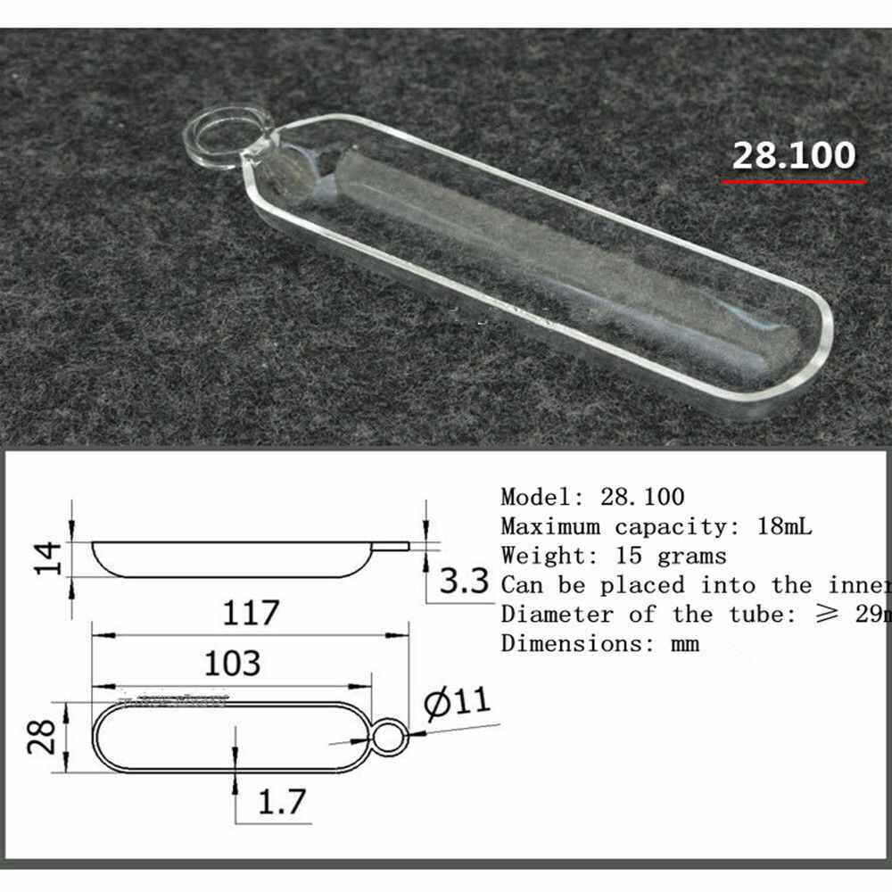 Clear Combustion Quartz Boat Crucible, Various sizes Selectable