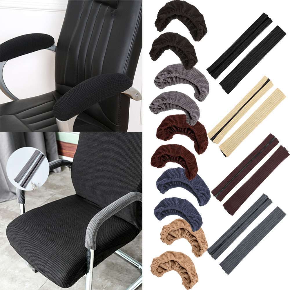 2x Elastic Chair Armrest Covers Universal Office Chair Arm Rest Protector Covers