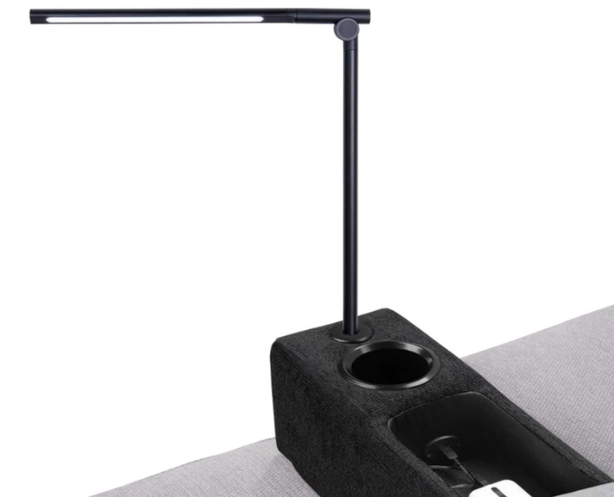 Multifunctional Sofa Armrest with Wireless Charge Stand, and Storage