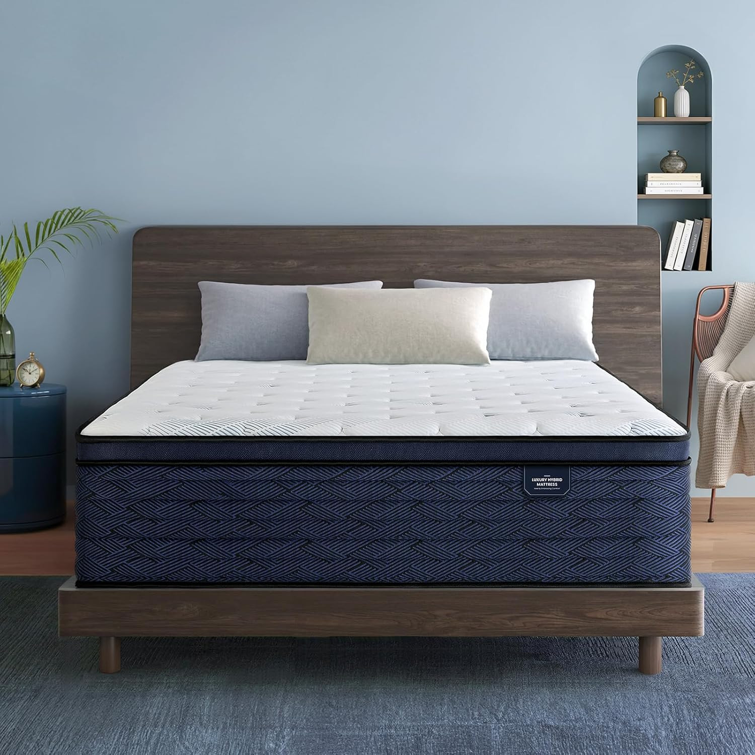 Luxury 14″ King Mattress – Euro Top Hybrid with Gel Foam & 5-Zone Support