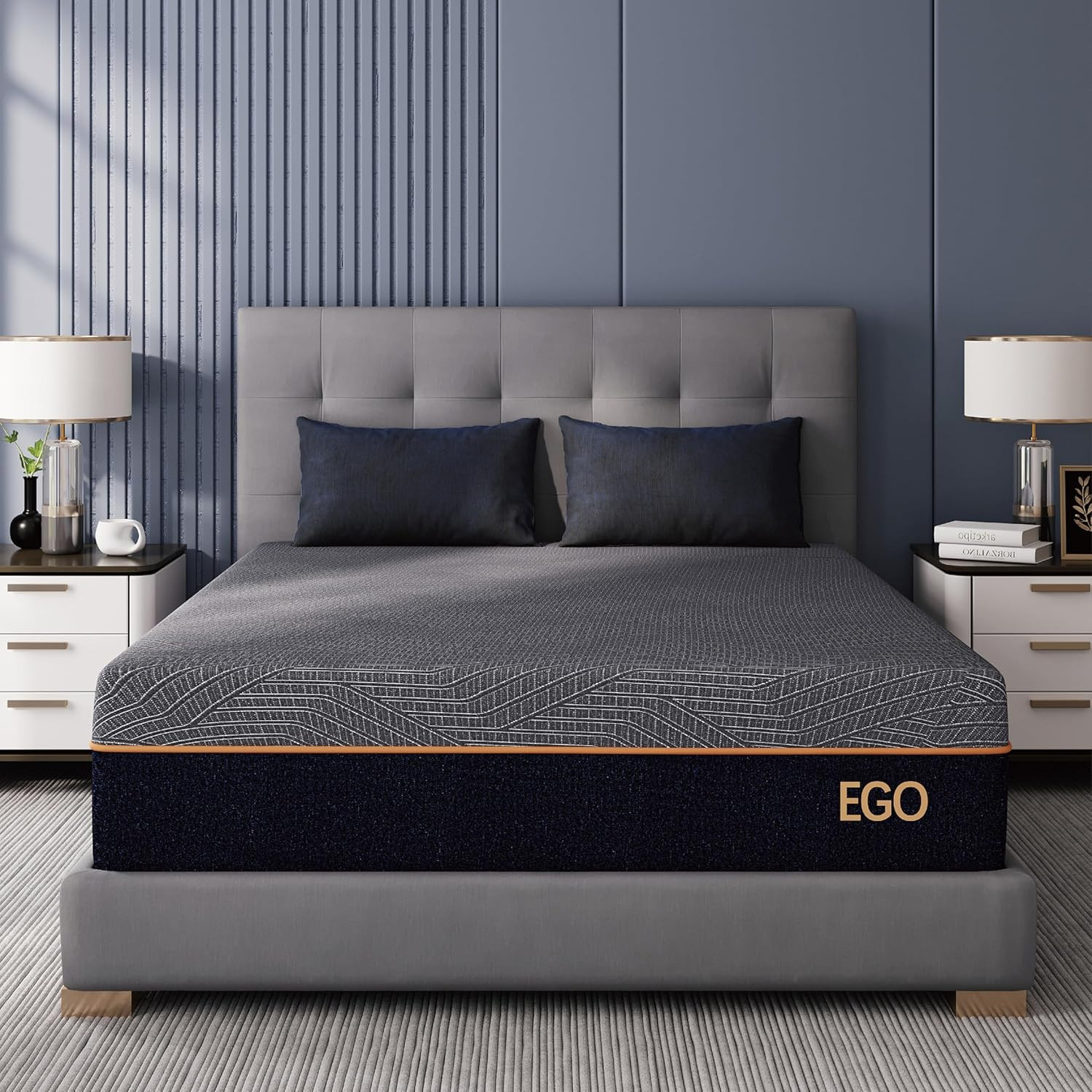 MLILY EGOHOME 12 Inch Queen Memory Foam Mattress for Back Pain, Cooling Copper G