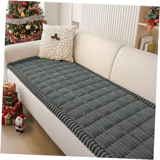 Couch Cover for Dogs Washable, Non Slip Fuzzy Pet Couch 27.6″ x 59″ Dark Grey