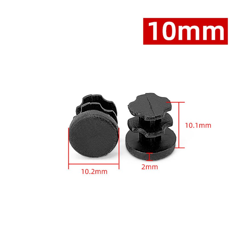 Round Plastic Black Blanking End Cap Caps Tube Pipe Inserts Plug Bung 10mm-140mm